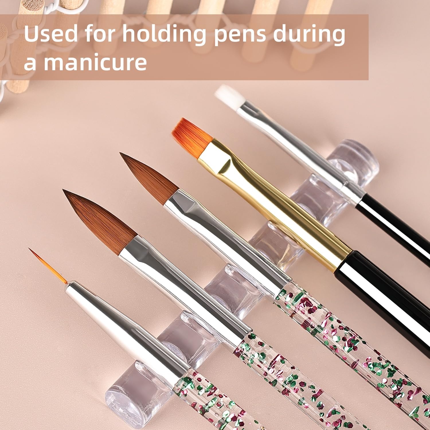JODSONE 32Pcs Nail Art Brushes kit,Nail Art Tool Set,Dotting Tools,French Manicure,Dust Brush,Striping Brushes for Long Lines,Drawing Pen Painting Pen for Gel Polish Design Supply(32PCS) - view 5