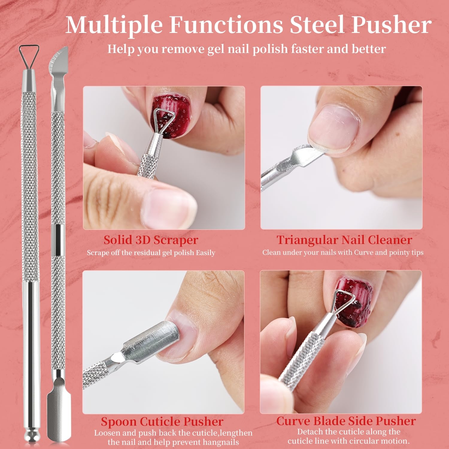 JODSONE 3Pcs 10ml Top and Base Coat Gel Nail Remover Set Gel Nail Remover for Quick and Easy at Home Removal U V Light Curing Required(R0005) - view 8