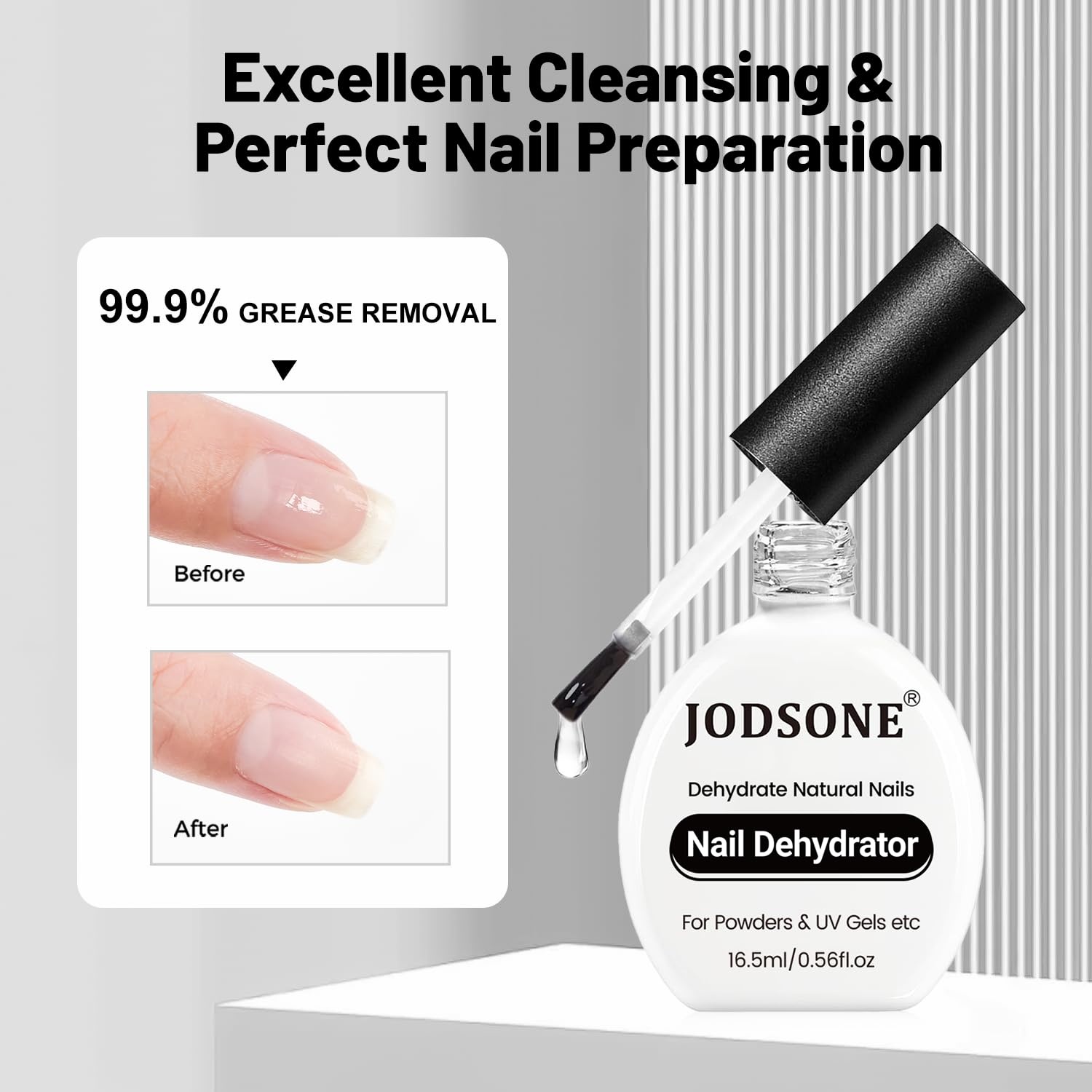 JODSONE 4 Bottles of 15 Capacities of Nail Dehydrator Nail Primer Base Top Coat Long Lasting and Easy to Apply Large Bottle(1PCS-16.5ml-D) - view 2