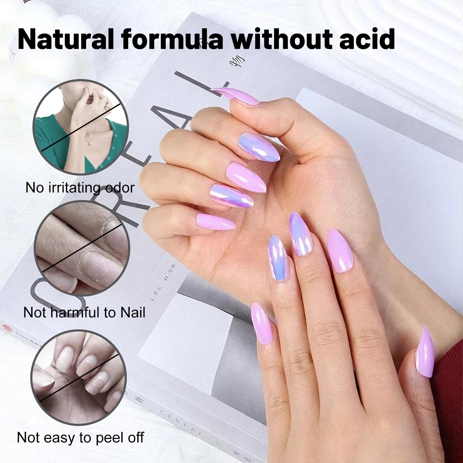 JODSONE 4 Bottles of 15 Capacities of Nail Dehydrator Nail Primer Base Top Coat Long Lasting and Easy to Apply Large Bottle(1PCS-16.5ml-D) - view 5