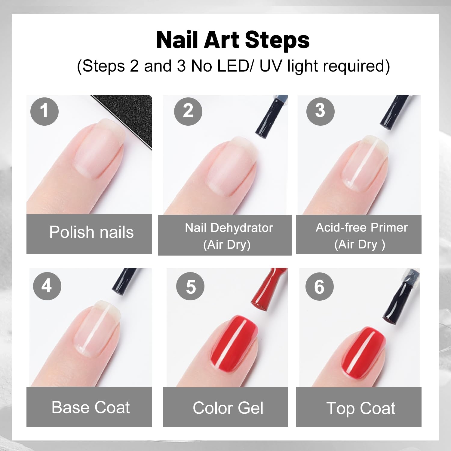 JODSONE 4 Bottles of 15 Capacities of Nail Dehydrator Nail Primer Base Top Coat Long Lasting and Easy to Apply Large Bottle(1PCS-16.5ml-D) - view 6