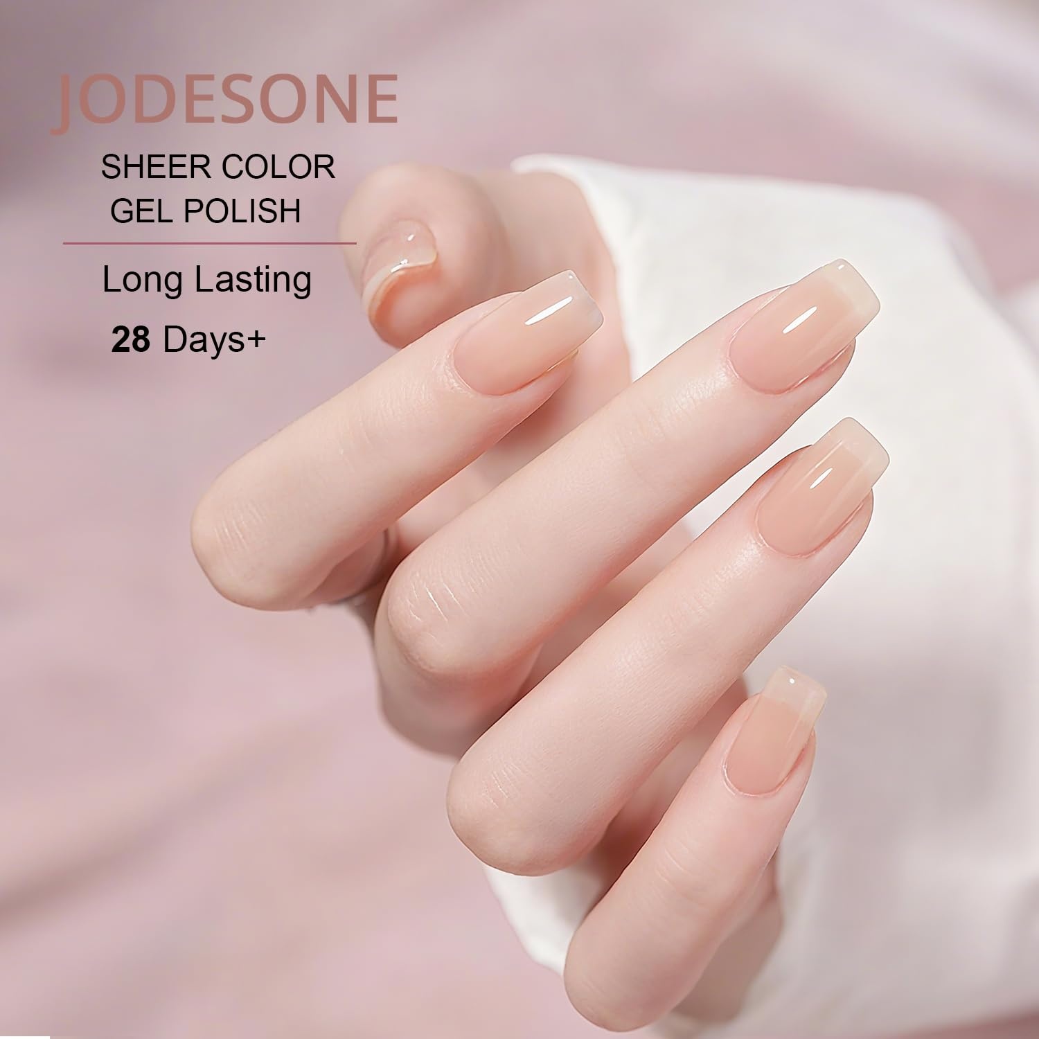 JODSONE White Gel Nail Polish 18ml Gel Polish White Soak Off U V Lamp Gel Polish Art Manicure Salon DIY at Home(Jelly Beige Pink) - view 3