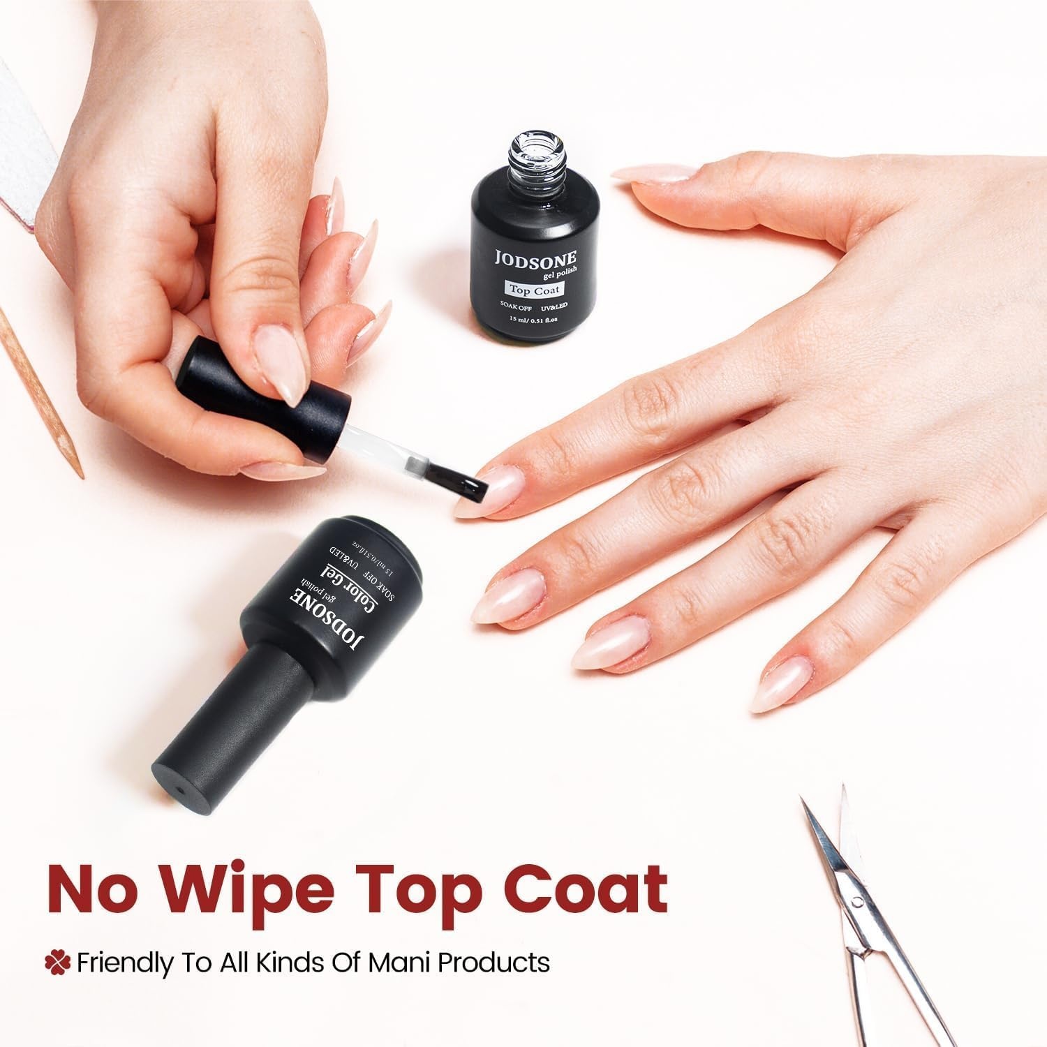 JODSONE 15ML Nail Primer Base Coat Top Coat Glossy Quick Drying Durable DIY Nail Art Design Long Lasting Gift(15ML-T) - view 5