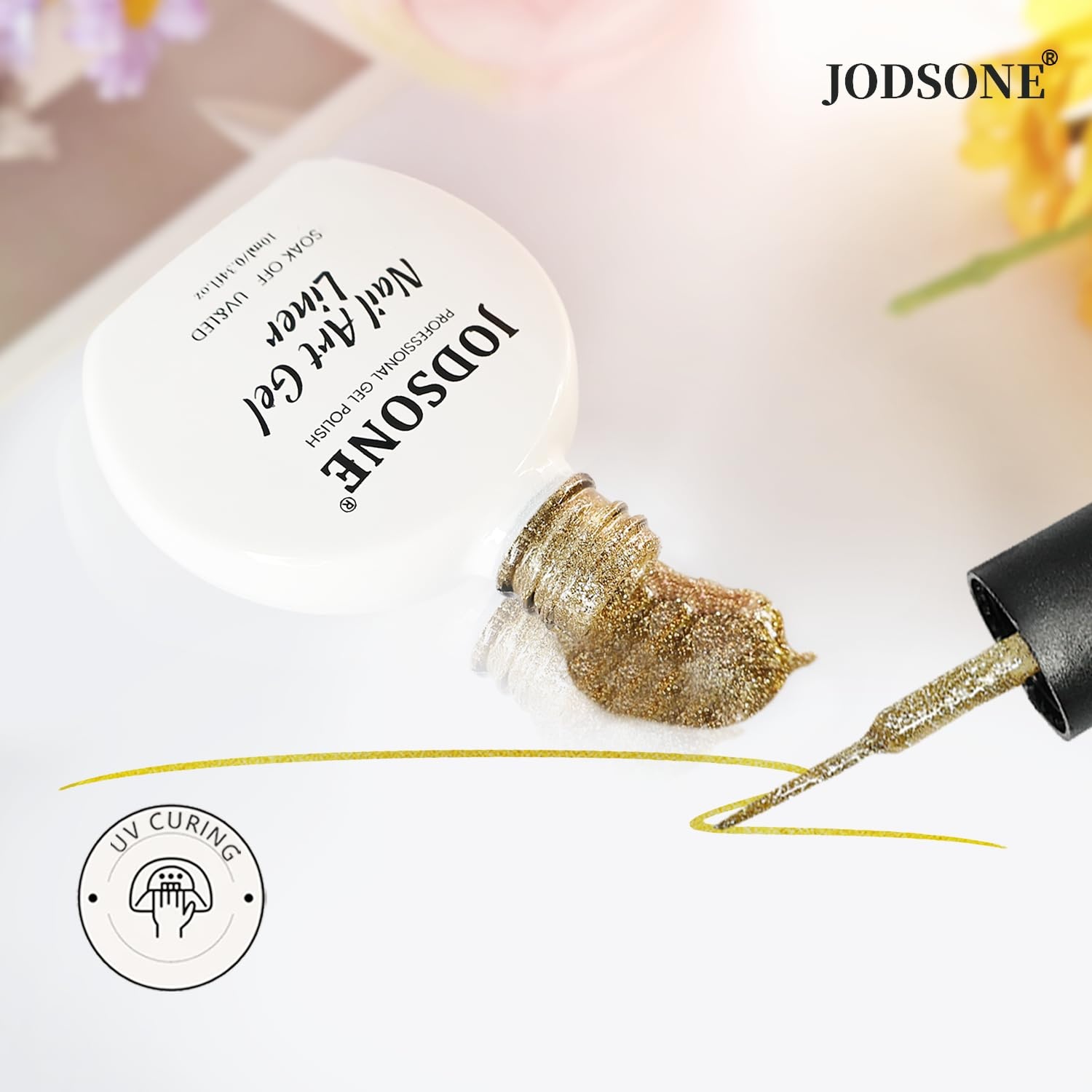 JODSONE 2Pcs Gel Nail Polish Set 10ml Black and White Gel Polish,Soak Off LED U V Nail Gel Manicure All Seasons Gel Polish Nail(LX01)