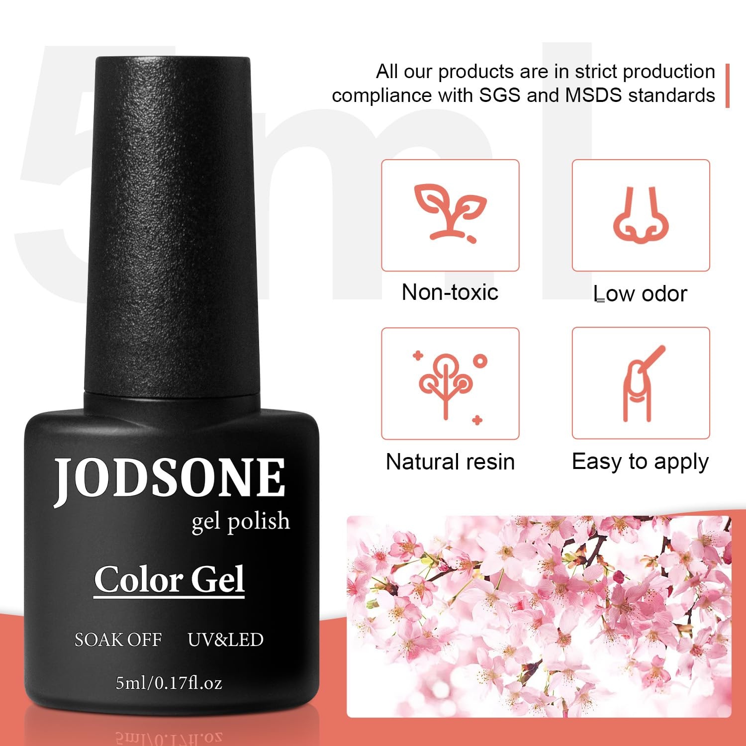 JODSONE 23 PCS Gel Nail Polish Set with Base Glossy and Matte Top Coat Multicolored Gel Nail Long Lasting Suitable for All Seasons(rainbow candy a01) - view 2
