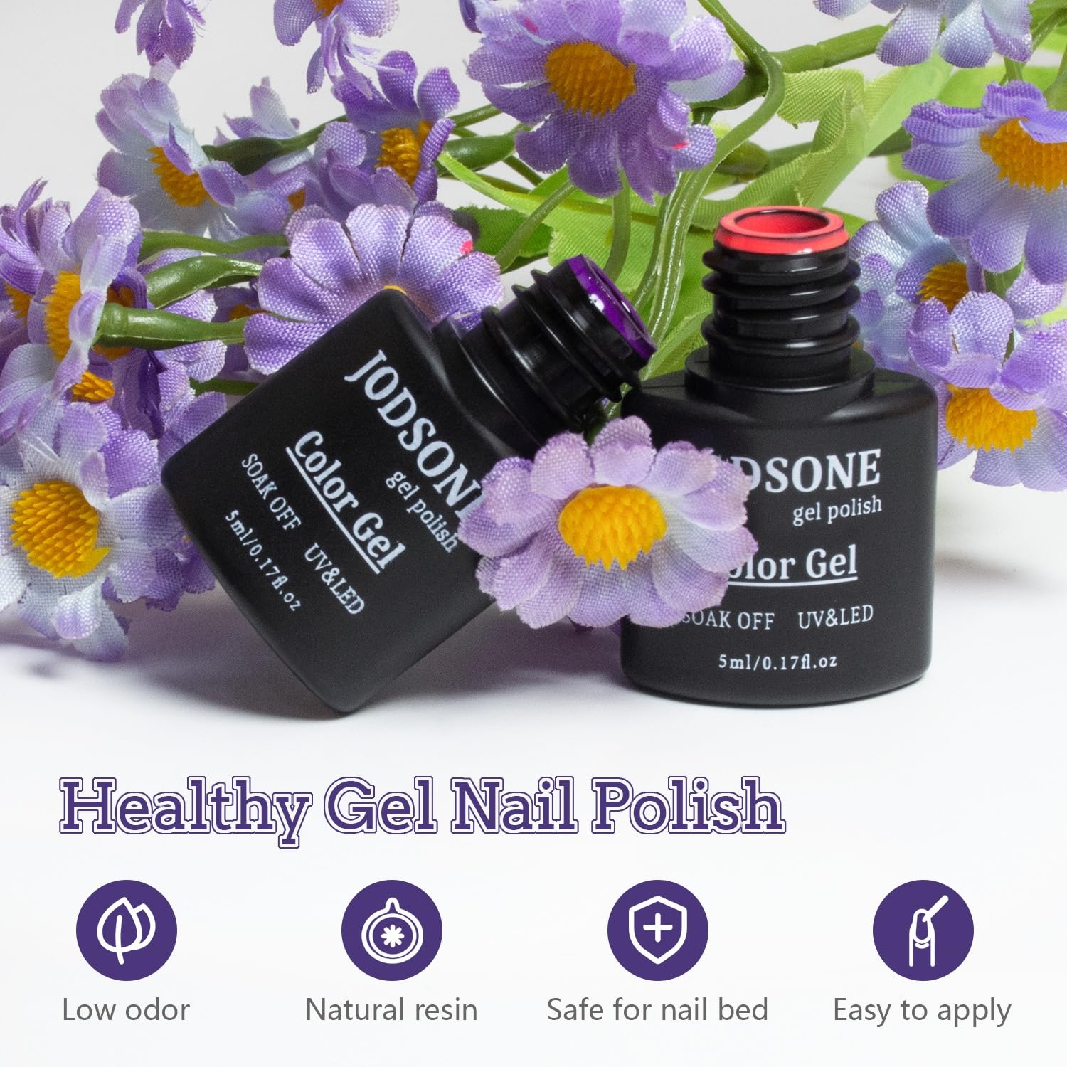 JODSONE Gel Nail Polish Kit with U V Light 20 Colors Top Coat Base Coat - view 8