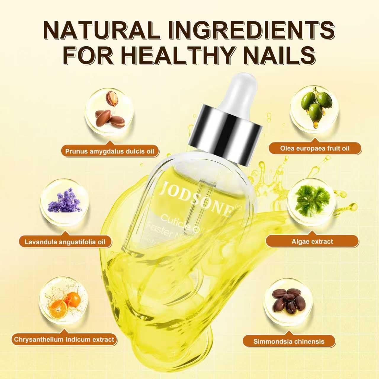 JODSONE Cuticle Oil for Damaged Skin And Thin Nails for Nail Growth Nourish and Condition Dry Nails with Dropper(light yellow)