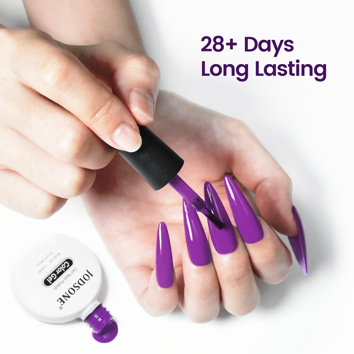 JODSONE 10ml Gel Nail Polish Dark Purple Gel Polish Soak Off Led Gel Polish Nail Art Manicure Salon Diy at Home Gift for Women - view 2