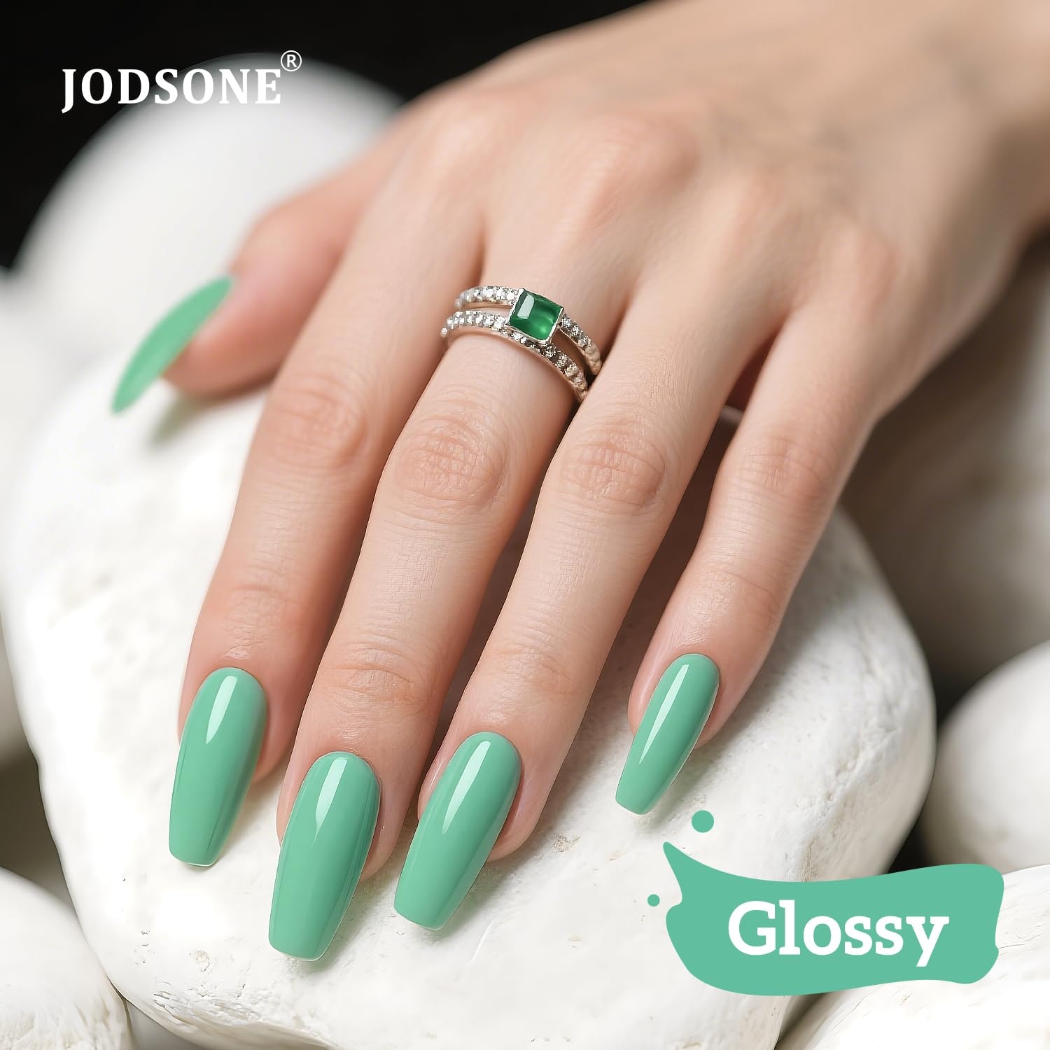 JODSONE 16.5ml Light Green Gel Nail Polish Nature Light Green Gel Polish Color Manicure Salon DIY at Home High Gloss Soak Off U V - view 3