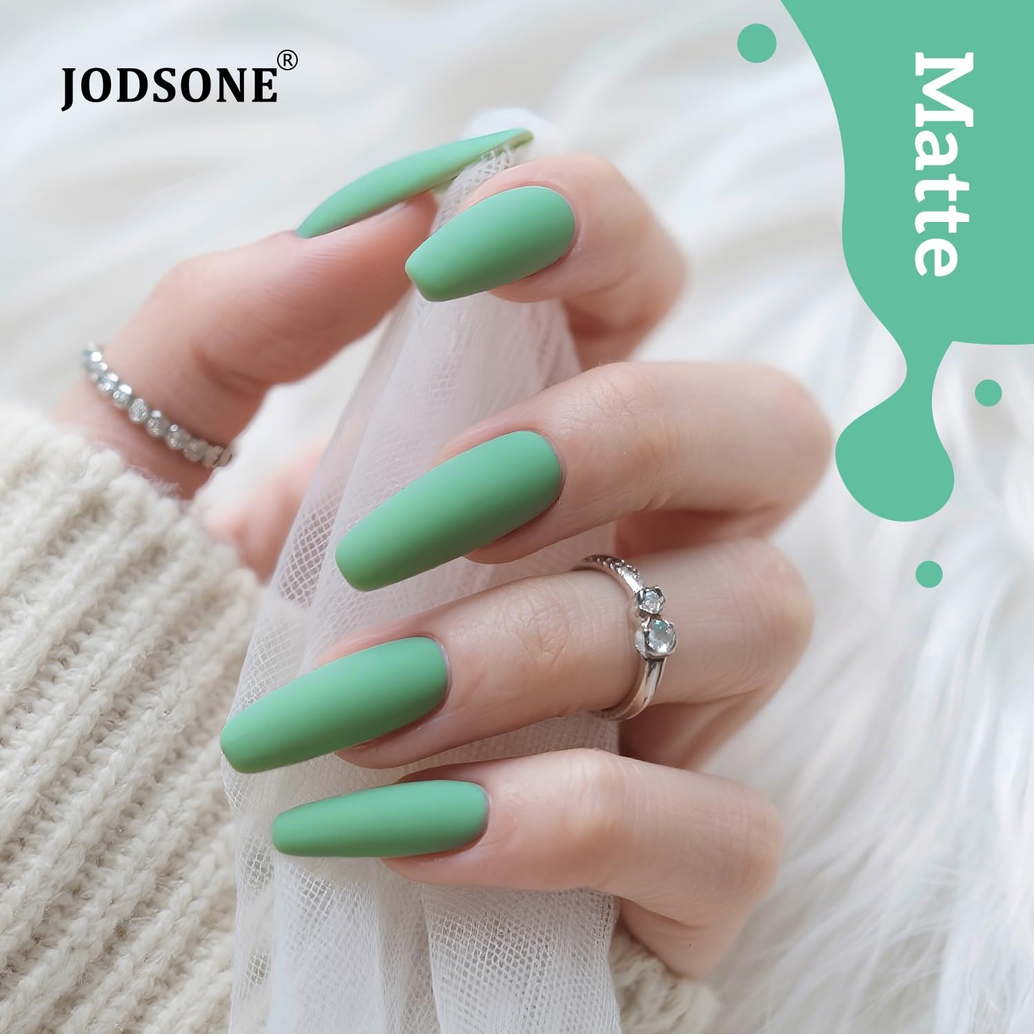 JODSONE 16.5ml Light Green Gel Nail Polish Nature Light Green Gel Polish Color Manicure Salon DIY at Home High Gloss Soak Off U V - view 4