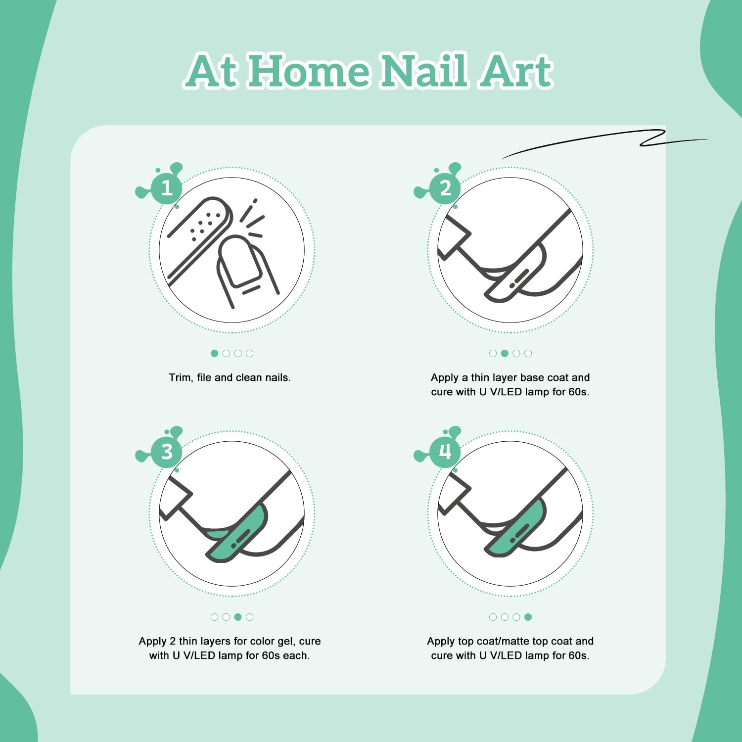 JODSONE 16.5ml Light Green Gel Nail Polish Nature Light Green Gel Polish Color Manicure Salon DIY at Home High Gloss Soak Off U V - view 6