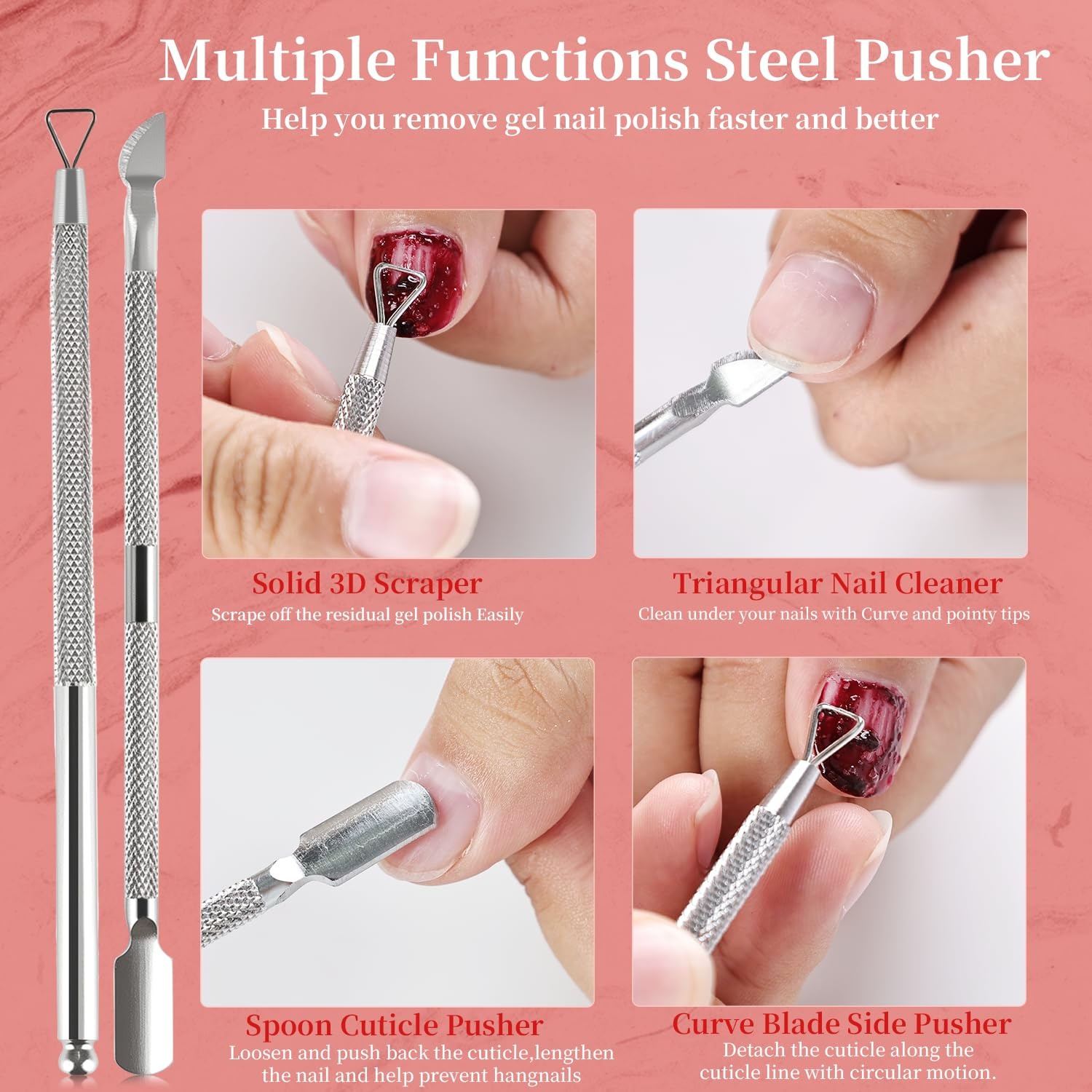 JODSONE 3Pcs 10ml Top and Base Coat Gel Nail Remover Set Gel Nail Remover for Quick and Easy at Home Removal U V Light Curing Required(R0001) - view 7