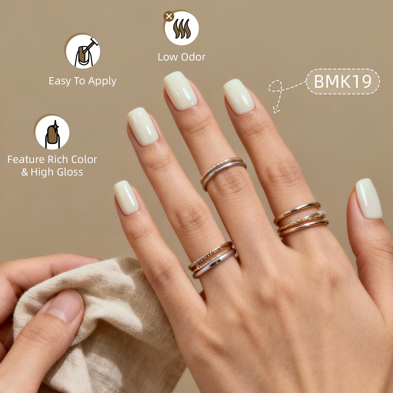 JODSONE 23 PCS Gel Nail Polish Set with Base Glossy and Matte Top Coat Multicolored Gel Nail Long Lasting Suitable for All Seasons(32KIT-M5M-BMK01-32) - view 2