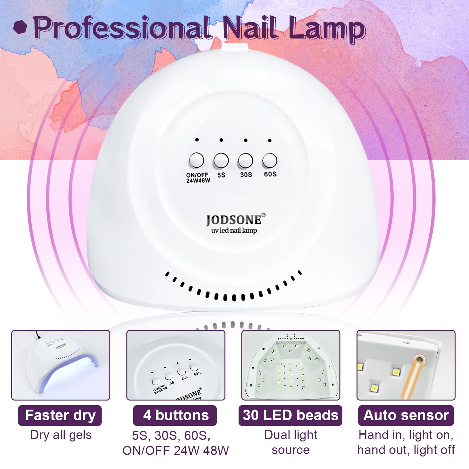 JODSONE 23 PCS Gel Nail Polish Set with Base Glossy and Matte Top Coat Multicolored Gel Nail Long Lasting Suitable for All Seasons(32KIT 1G 01-A 107P)