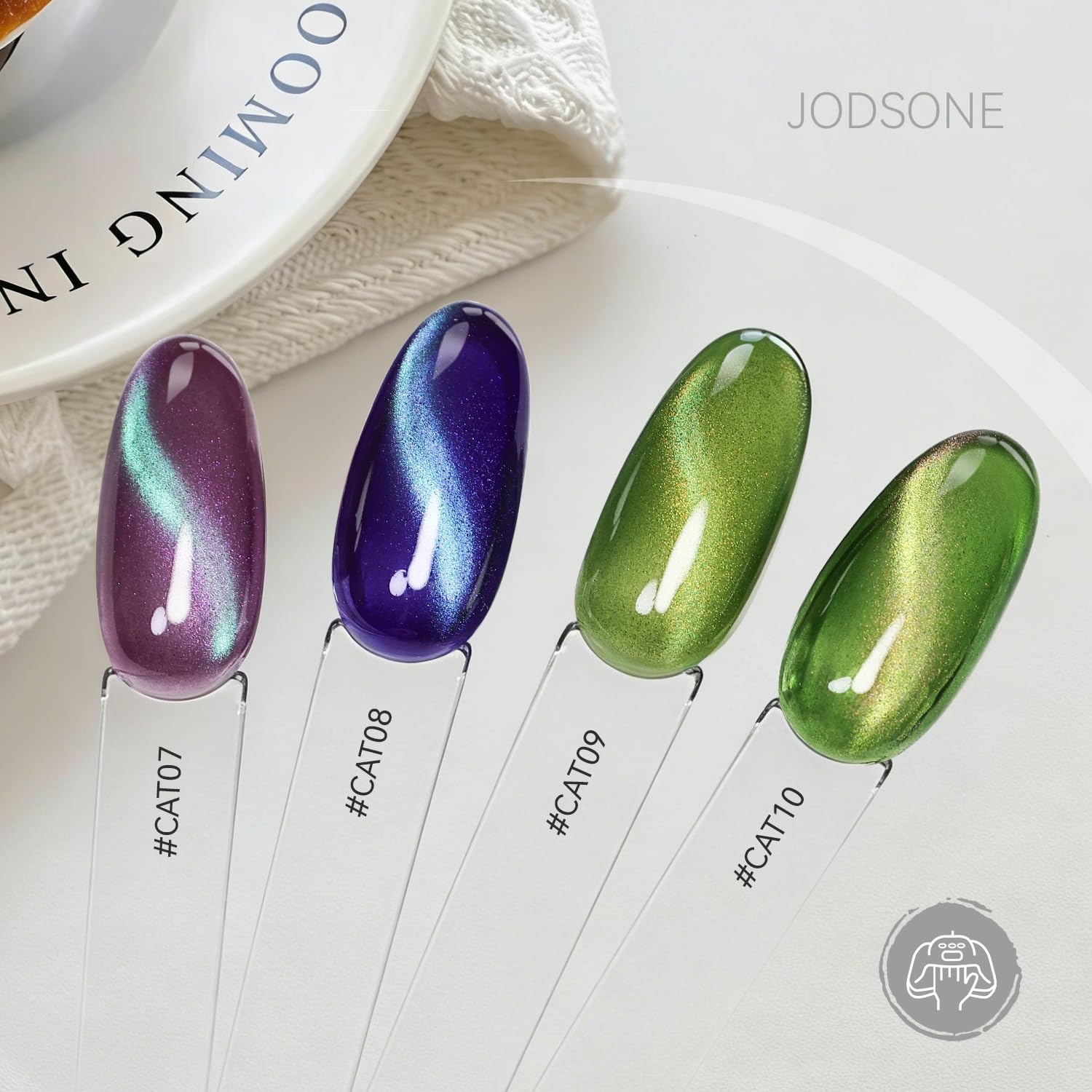 JODSONE 16.5 mL 9D Chameleon Cat Eye Gel Polish with Magnet, Blue Purple | UV/LED Cure, Black Gel Polish Recommended for Stronger Contrast, Multiple Customizable Cat-Eye Effects, Soak-Off Formula(CAT07-CAT10) - view 3