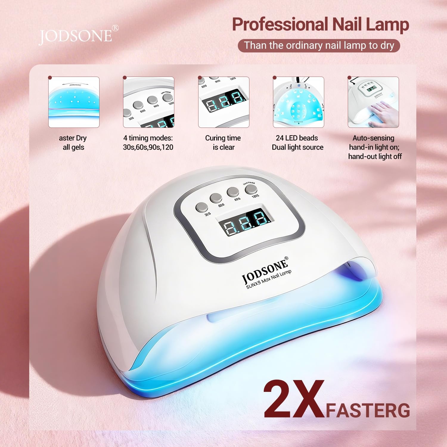 JODSONE 23 PCS Gel Nail Polish Set with Base Glossy and Matte Top Coat Multicolored Gel Nail Long Lasting Suitable for All Seasons(32COLOR-Jelly KIT-GD) - view 5