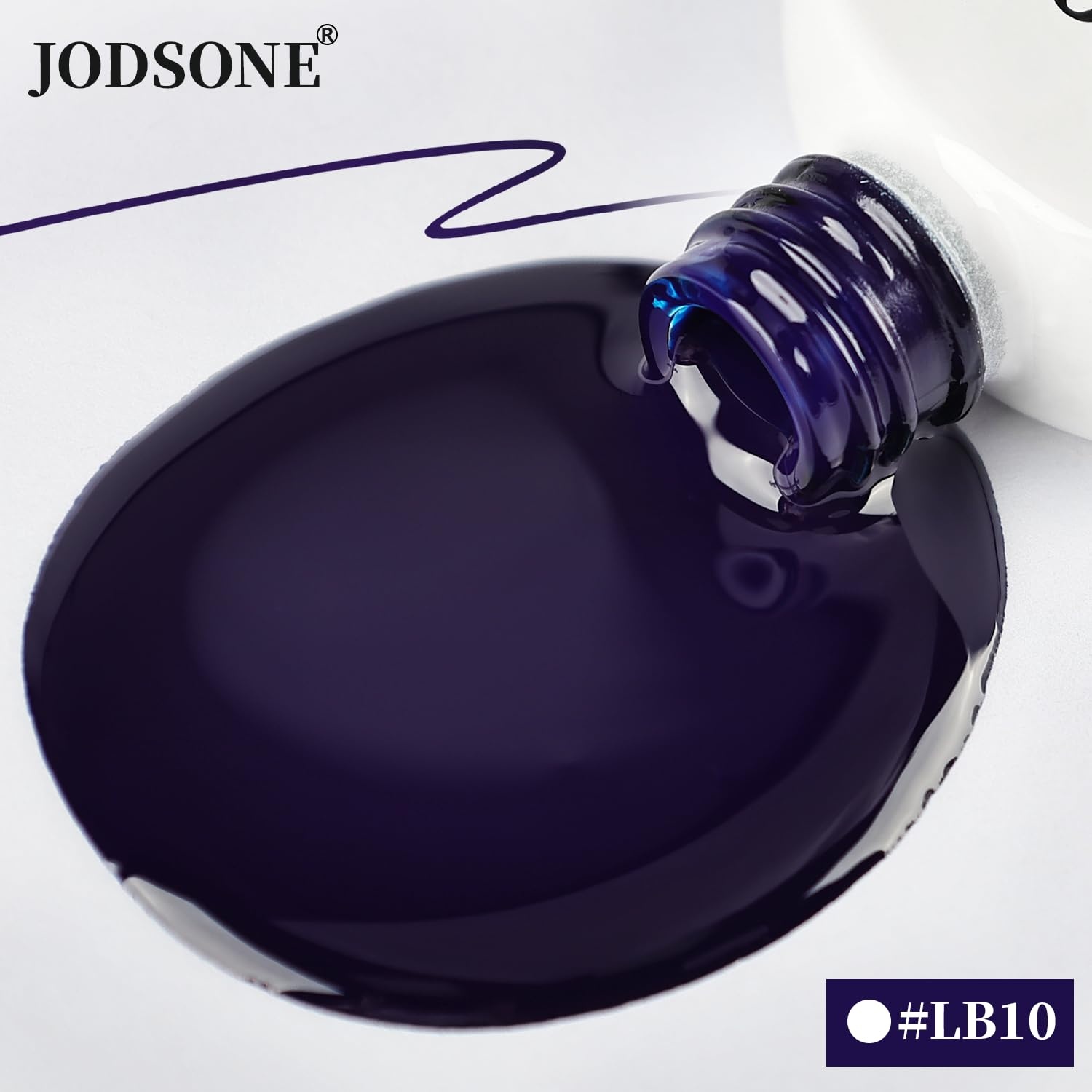 JODSONE Dark Blue Swirl Nail Art Liner Gel Polish,10ml Classic Color 3D Nail Art Pens Effect Nail Print Design with Thin Brush for French Tips Manicure Painting DIY at Home – LB10