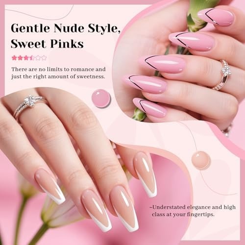 JODSONE 12 PCS Gel Nail Polish Set with Base Coat and Top Coat Limited Red Pink High Gloss Fashion Gifts for Women & Girls(10Color-A) - view 7