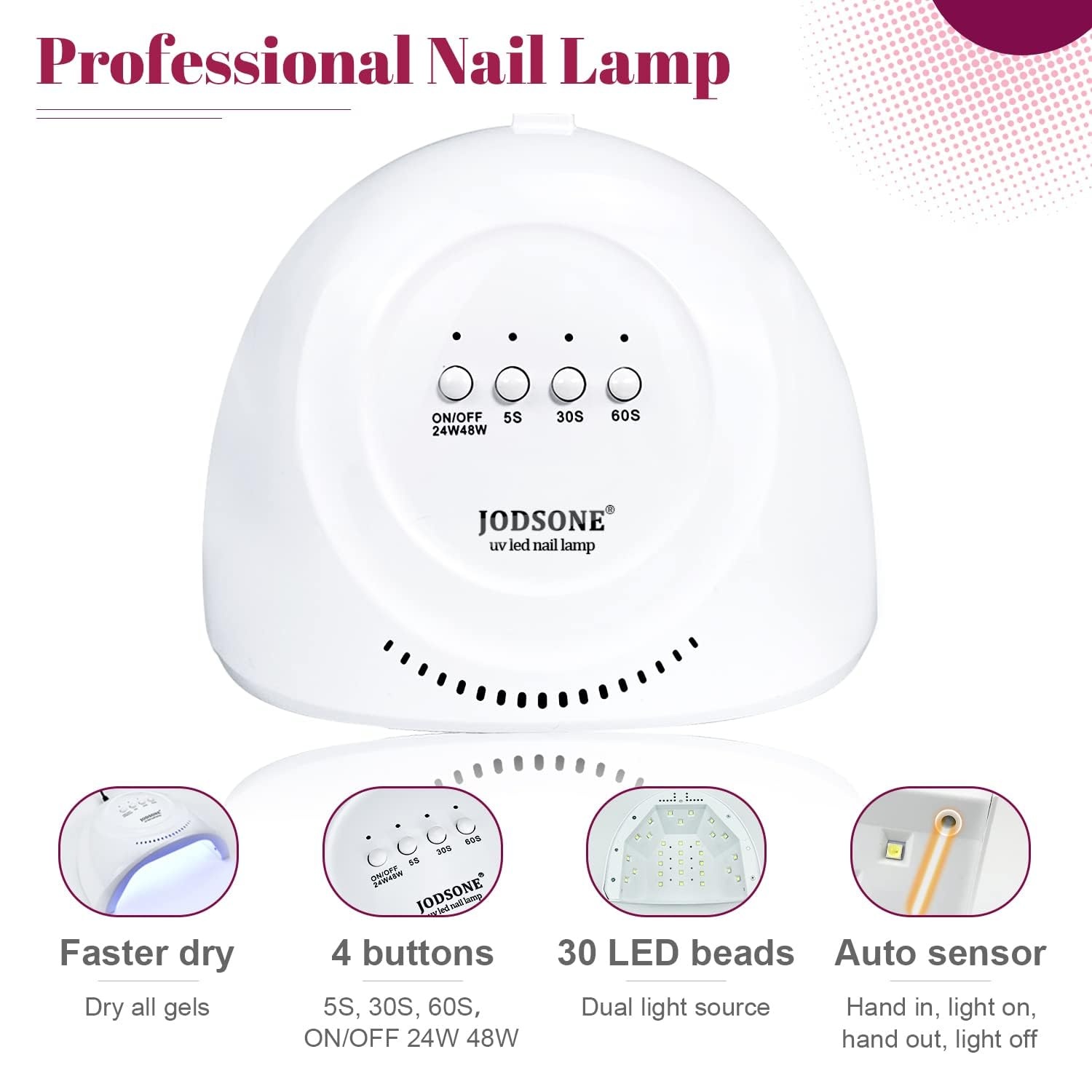 JODSONE 23 PCS Gel Nail Polish Set with Base Glossy and Matte Top Coat Multicolored Gel Nail Long Lasting Suitable for All Seasons(32KIT 1G 05-A) - view 3