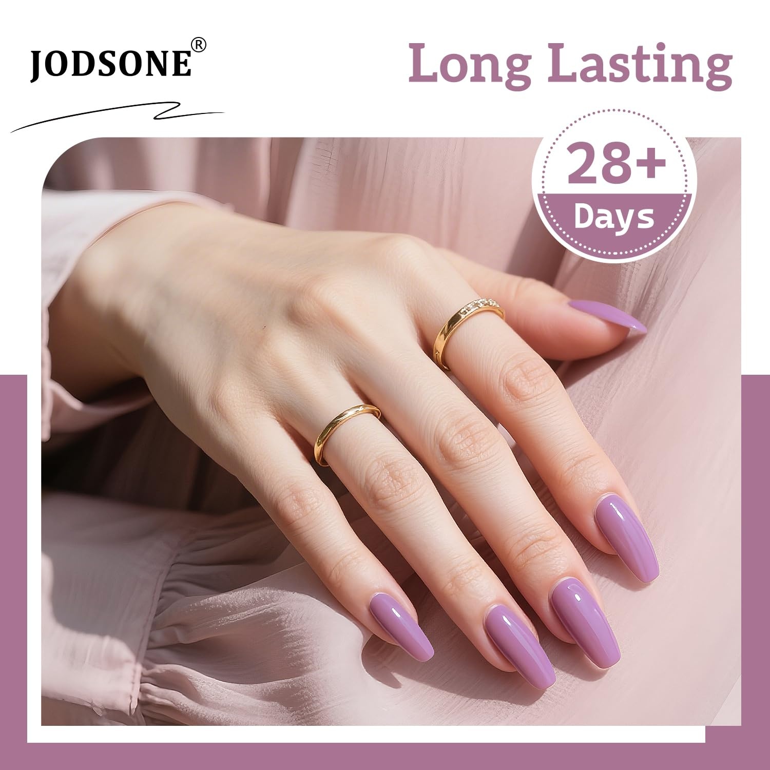 JODSONE Gel Nail Polish Light Purple 16.5ml Gel Polish Nail Gift Soak Off U V Nail Lamp Art Manicure Salon DIY Home for Women Girls - view 2