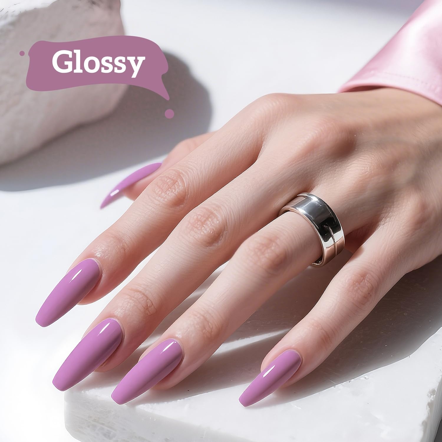 JODSONE Gel Nail Polish Light Purple 16.5ml Gel Polish Nail Gift Soak Off U V Nail Lamp Art Manicure Salon DIY Home for Women Girls - view 3