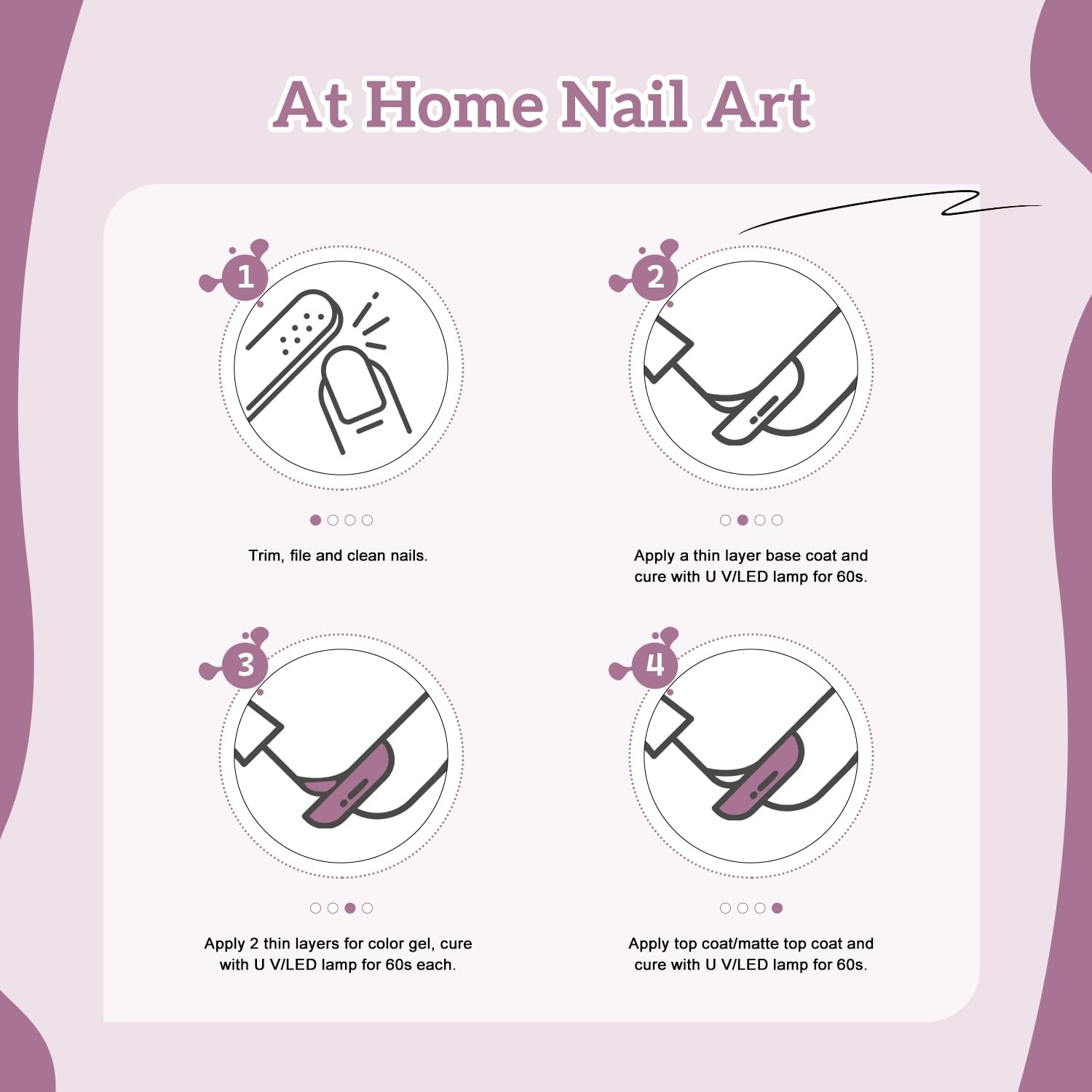 JODSONE Gel Nail Polish Light Purple 16.5ml Gel Polish Nail Gift Soak Off U V Nail Lamp Art Manicure Salon DIY Home for Women Girls - view 6