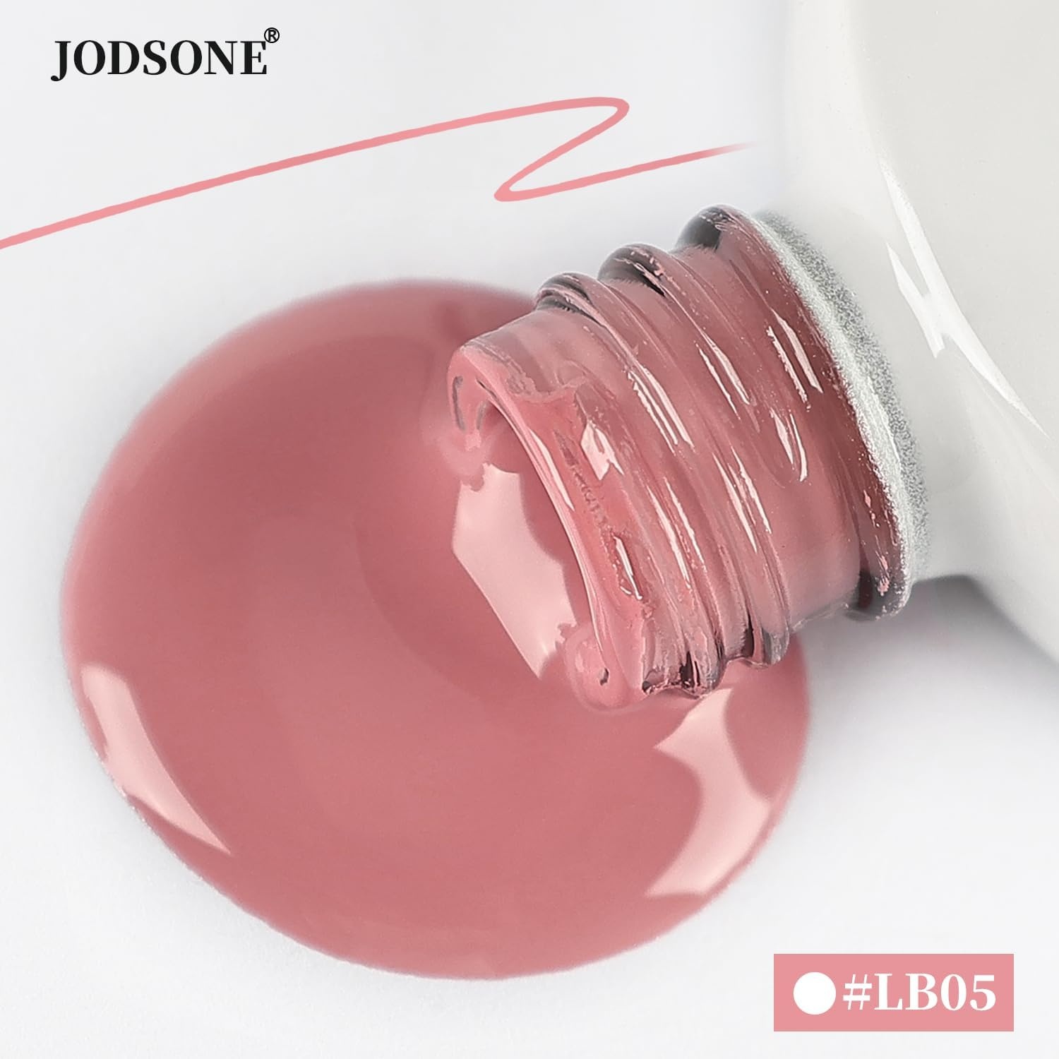 JODSONE Nude Pink Swirl Nail Art Liner Gel Polish,10ml Classic Color 3D Nail Art Pens Effect Nail Print Design with Thin Brush for French Tips Manicure Painting DIY at Home – LB05
