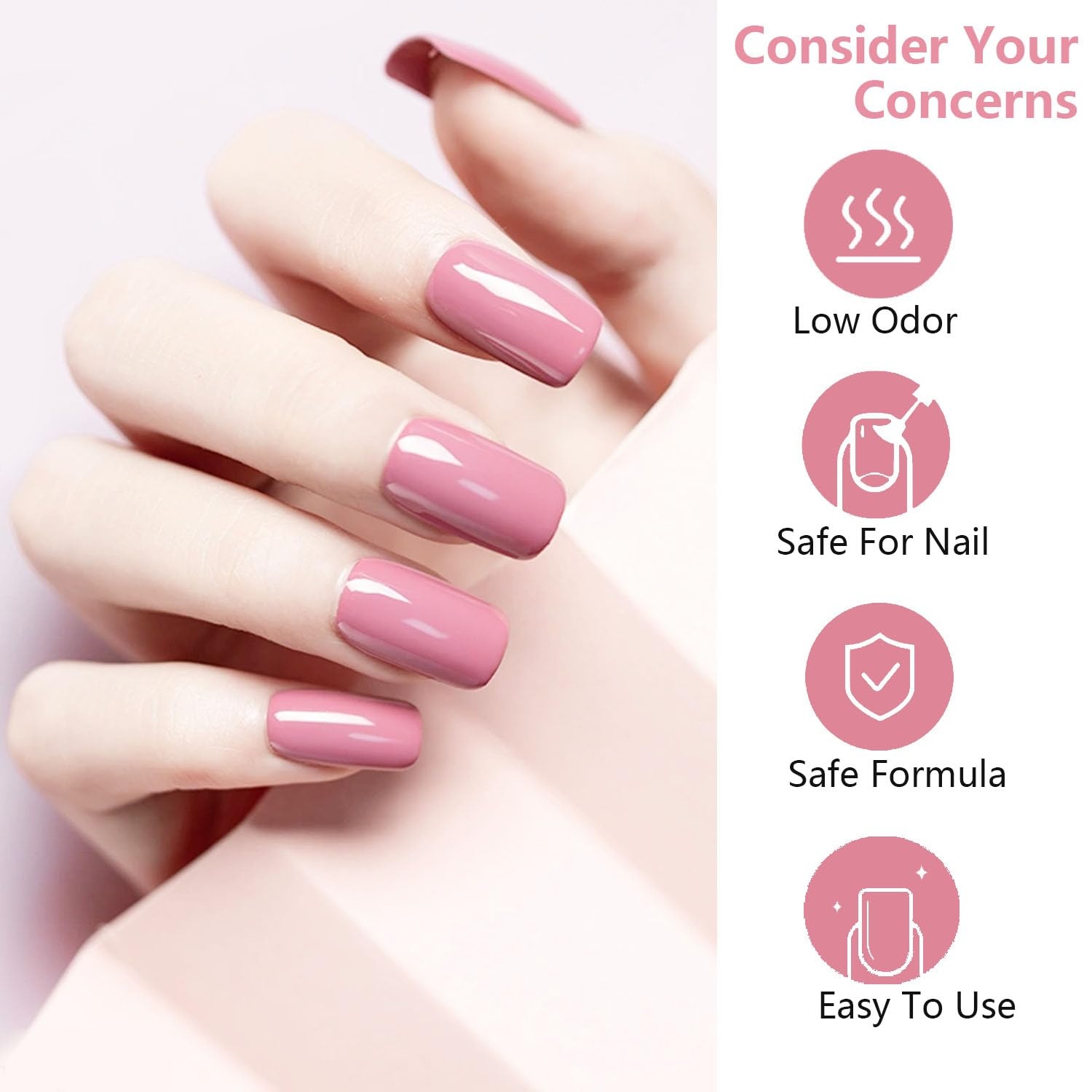 JODSONE 16.5ml Gel Polish Dusty Roses Gel Polish Nail Soak Off U V Nail Lamp Art Manicure Salon DIY Home Solid Color Gel - view 5