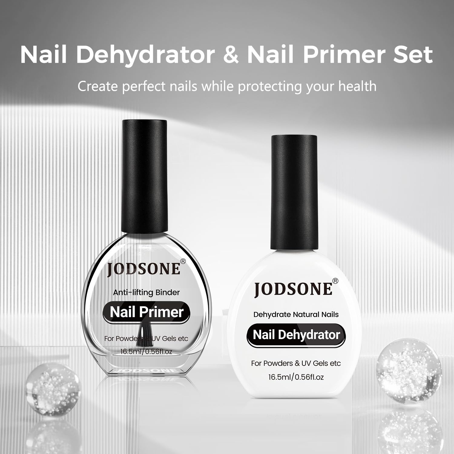 JODSONE 3Pcs 16.5ml Top Coat and Base Coat Set with Gel Nail Remover No Wipe Top Coat Base Need U V Lamp Cured Gel Nail Remover for Quick and Easy Removal At Home(GN012) - view 3