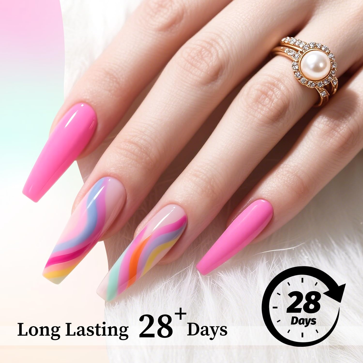 JODSONE 3Pcs 16.5ml Top Coat And Base Coat Set with Blooming Gel No Wipe Top Coat Base Blooming Gel for Spreading Effect Print Nail Painting Need U V Lamp Cured(16.5ML Blooming Gel & BT) - view 5