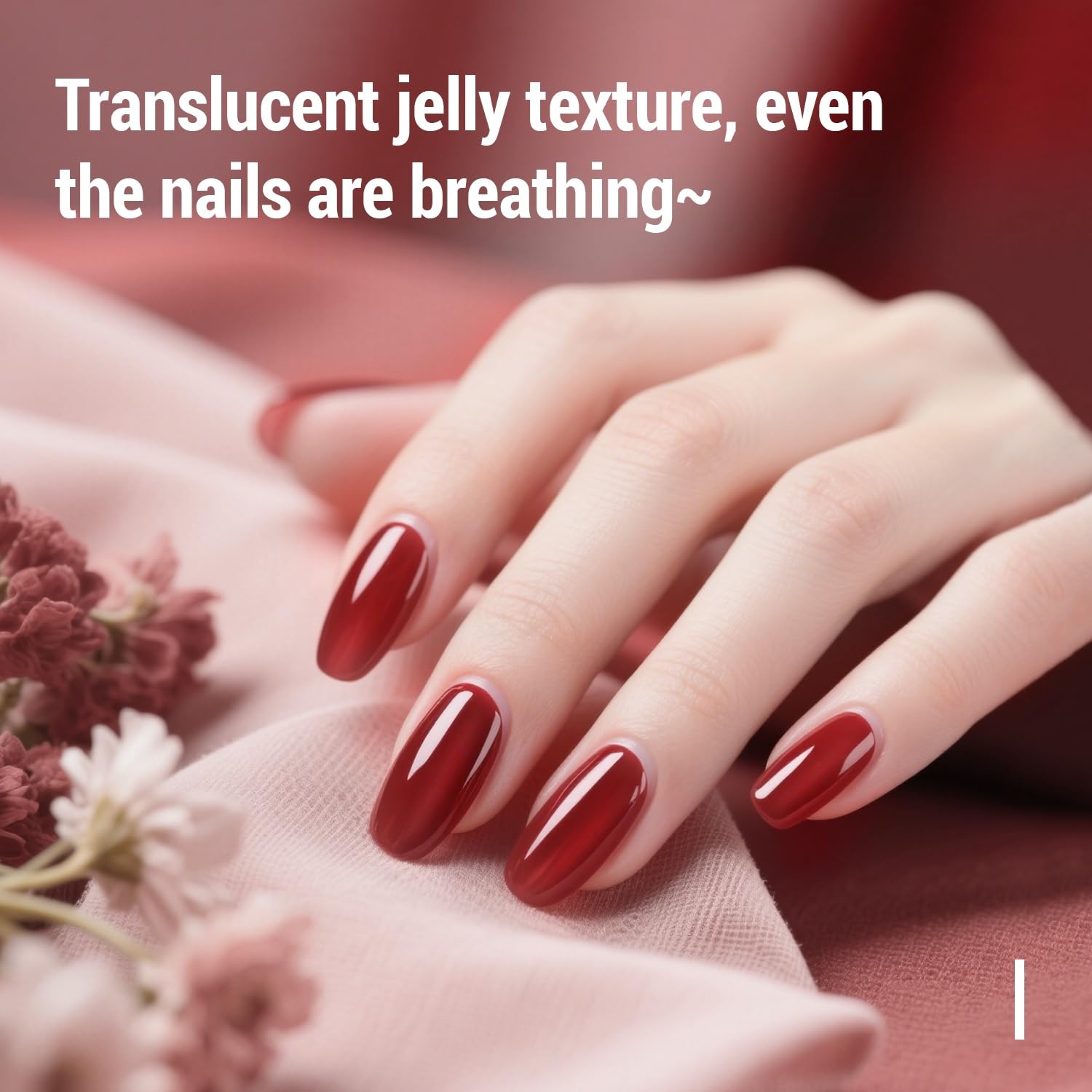 JODSONE 12 PCS Gel Nail Polish Set with Base Coat and Top Coat Limited Red Pink High Gloss Fashion Gifts for Women & Girls(10Color-Jelly) - view 4