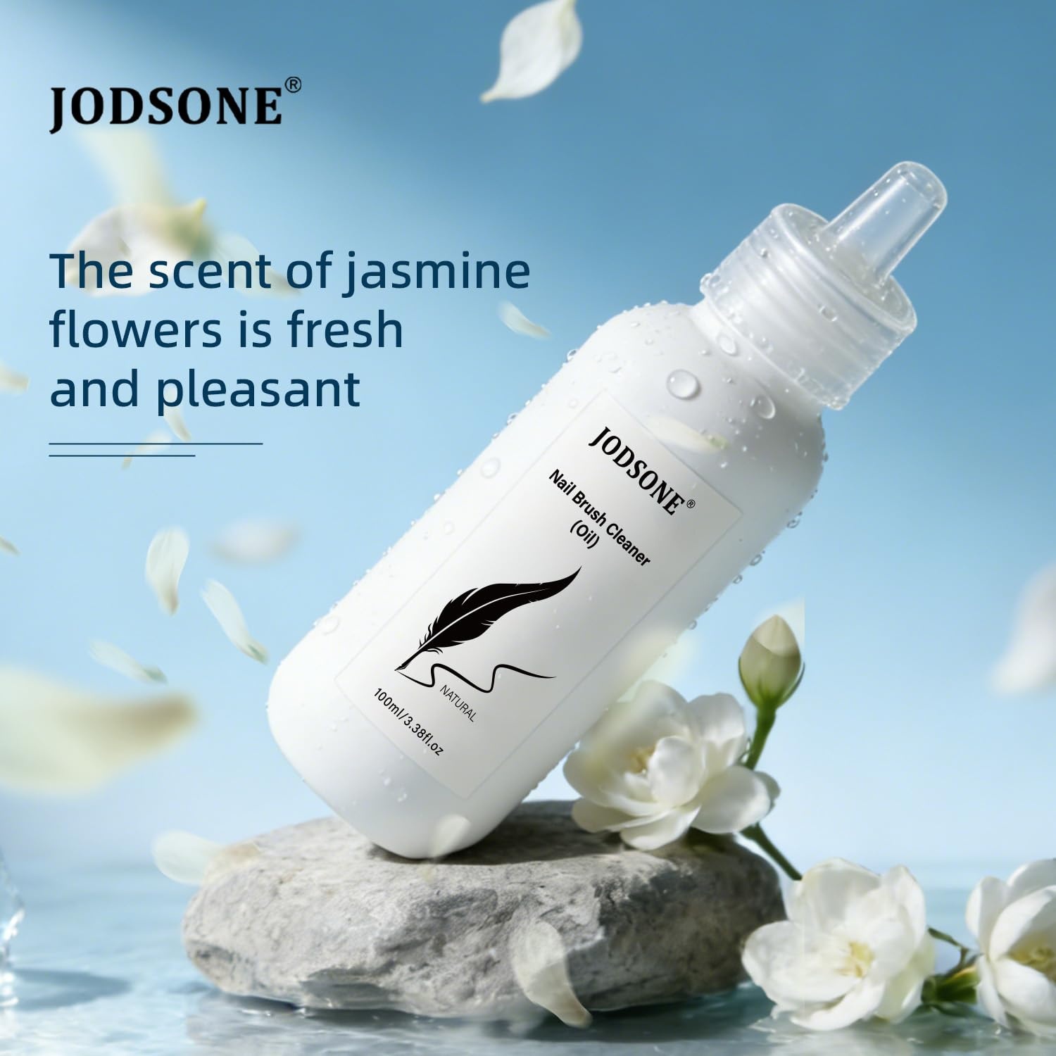 JODSONE 100ml Nail Art Brush Cleaner & Restorer for Gel Polish/Nail Extension Gel/Nails Art Liner/Dip Powder/Acrylic Builder Manicure Brush with A Crystal Cup Salon at Home - view 6