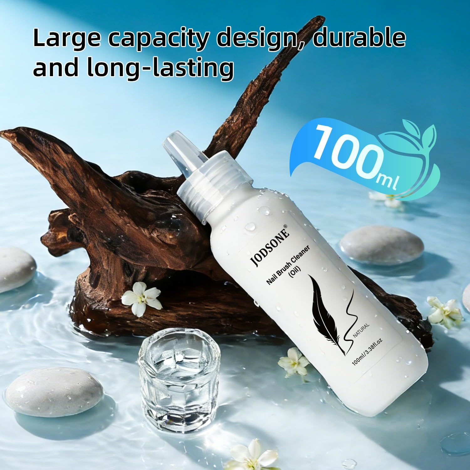 JODSONE 100ml Nail Art Brush Cleaner & Restorer for Gel Polish/Nail Extension Gel/Nails Art Liner/Dip Powder/Acrylic Builder Manicure Brush with A Crystal Cup Salon at Home - view 7