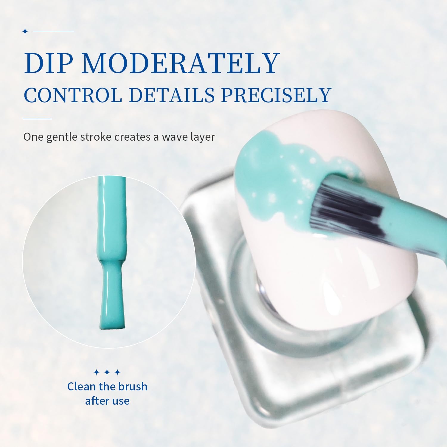 JODSONE Ocean Wave Blooming Gel Nail Polish,16.5ml Wave White Blooming Liquid for Spreading Wave Effect,High Fluidity Wave Textures for DIY Nail Art Design,Applied Over Uncured Base Gel(B1506) - view 4