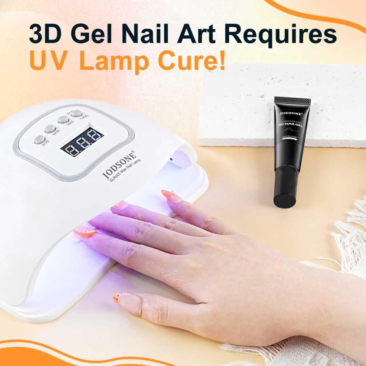 JODSONE 15ml Nail Glue Gel 4 in 1 for Nail Tips Long Lasting Extension Glue for Clear Nail Tips and Clear Press on Nails, Nail Repair Treatment, Salon Art DIY at Home Need U V Light Cured(1pcs-15g-nail art glue) - view 3
