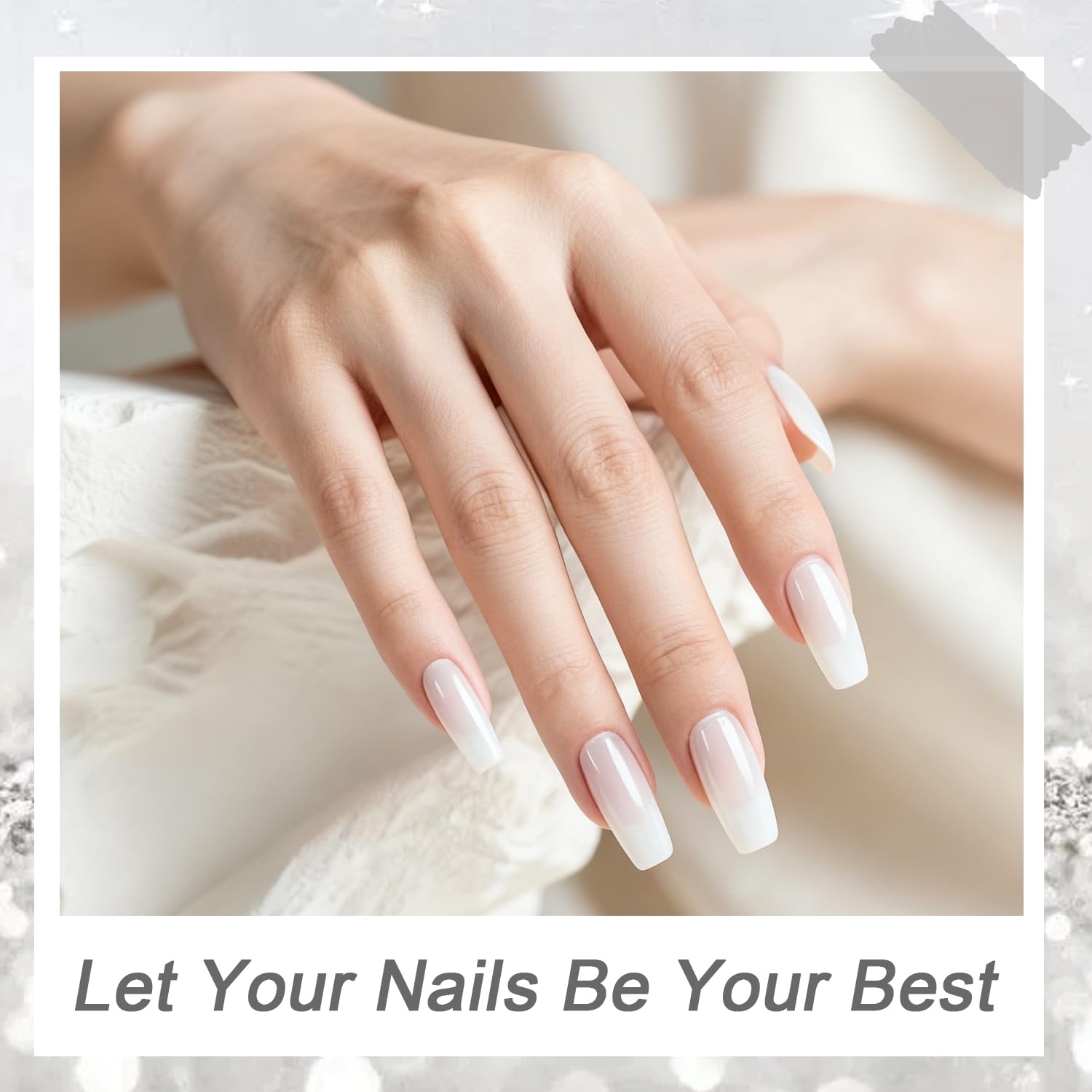 JODSONE White Gel Nail Polish 18ml Gel Polish White Soak Off U V Lamp Gel Polish Art Manicure Salon DIY at Home(Jelly White)