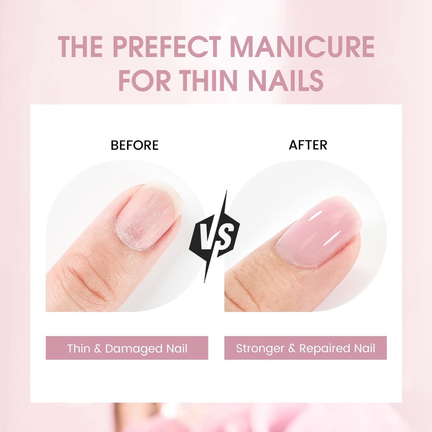 JODSONE Rubber Base Builder Gel for Nails,6 Colors 10ml Rubber Base Gel Set,Base Color & Builder in One,for Nail Thickening,Strengthen,Nude Purple Pink Brown - view 2