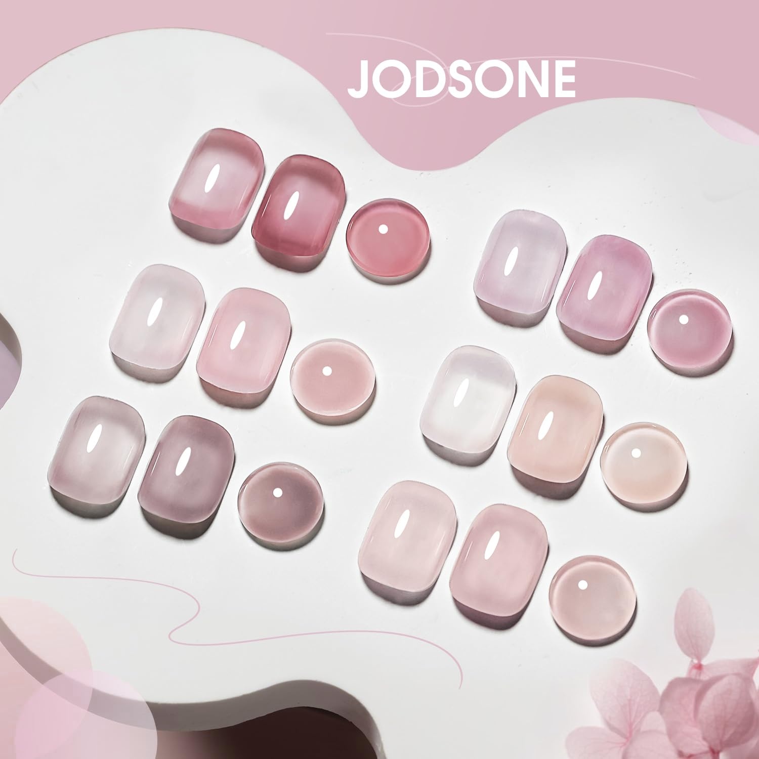 JODSONE Rubber Base Builder Gel for Nails,6 Colors 10ml Rubber Base Gel Set,Base Color & Builder in One,for Nail Thickening,Strengthen,Nude Purple Pink Brown - view 5