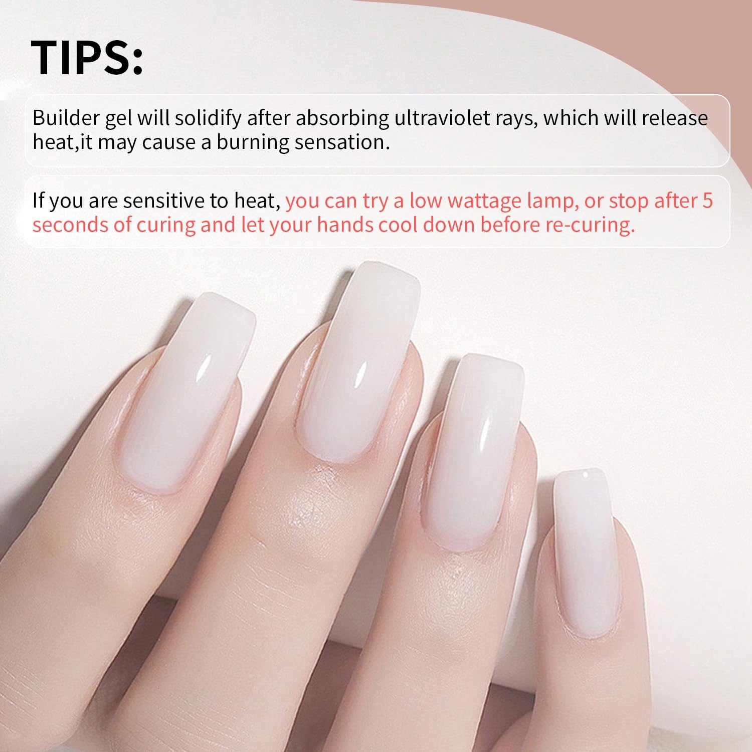 JODSONE Builder Gel for Nails,4Pcs 10ML Builder Gel Set, Nail Apex and Extension Strengthener Hard Need to Cured by Nail Lamp,Clear White Pink Brown(GF301-GF303 GF306) - view 7