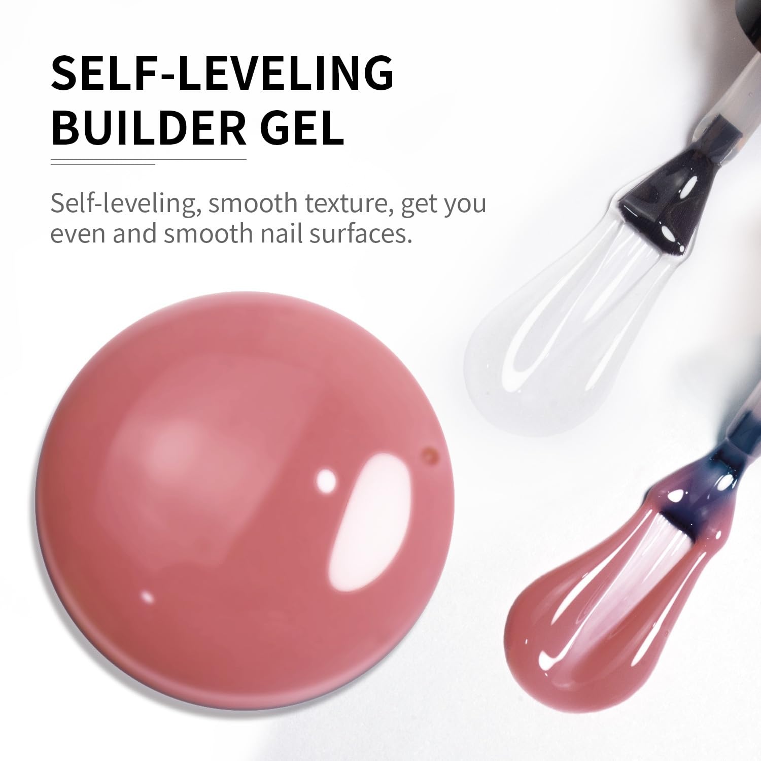 JODSONE Builder Gel for Nails,4Pcs 10ML Builder Gel Set, Nail Apex and Extension Strengthener Hard Need to Cured by Nail Lamp,Clear White Pink Brown(GF301-GF303 GF306) - view 8