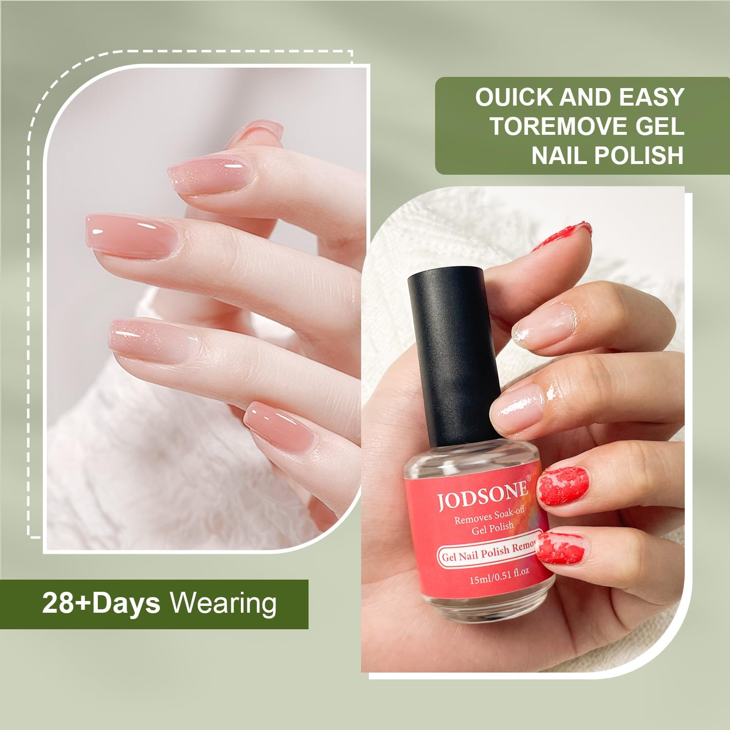 JODSONE 15ML Nail Primer Base Coat Top Coat Glossy Quick Drying Durable DIY Nail Art Design Long Lasting Gift(15ML-BT-GR) - view 7