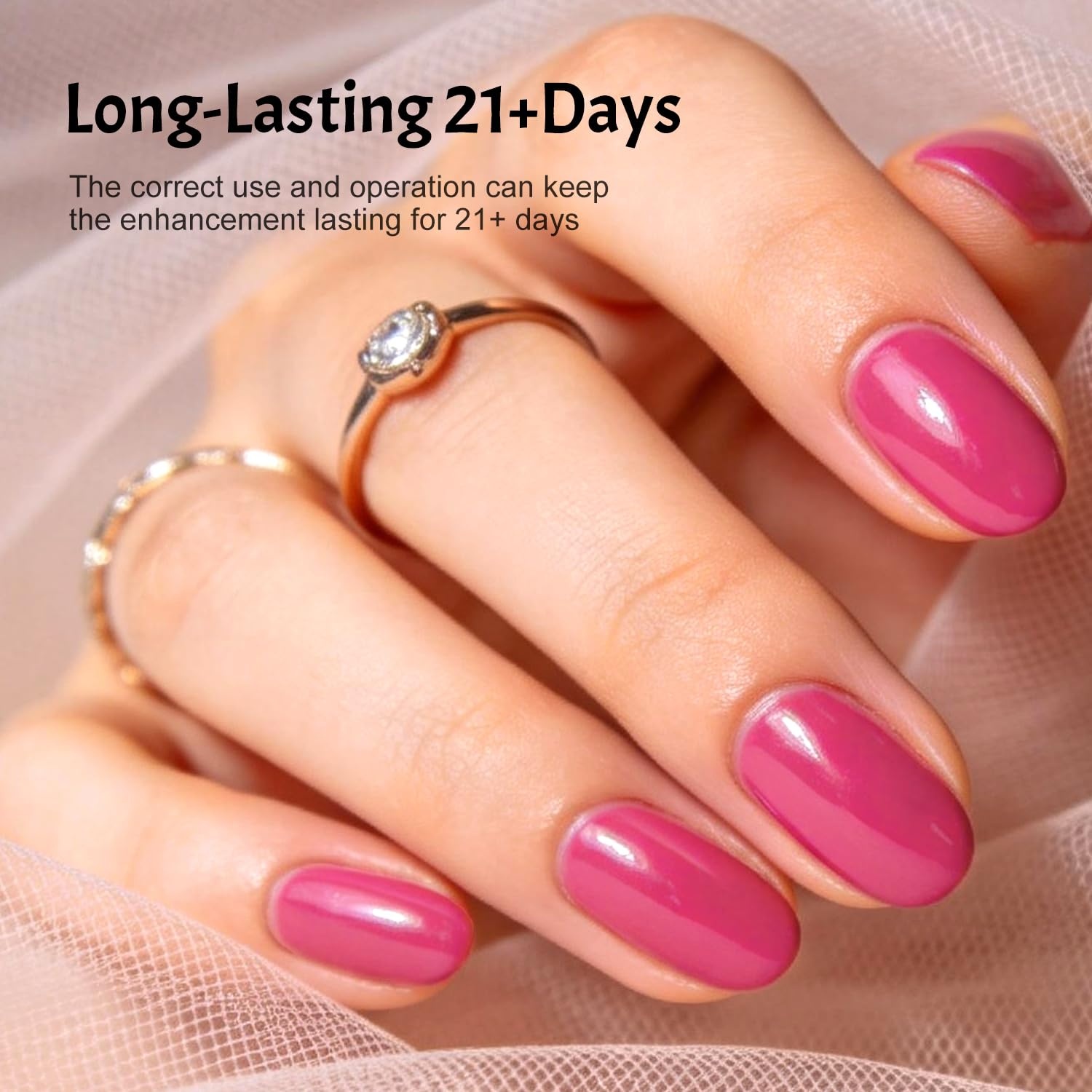 JODSONE 12 PCS Gel Nail Polish Set with Base Coat and Top Coat Limited Red Pink High Gloss Fashion Gifts for Women & Girls(32KIT-M5M-Pink-B01-32) - view 5