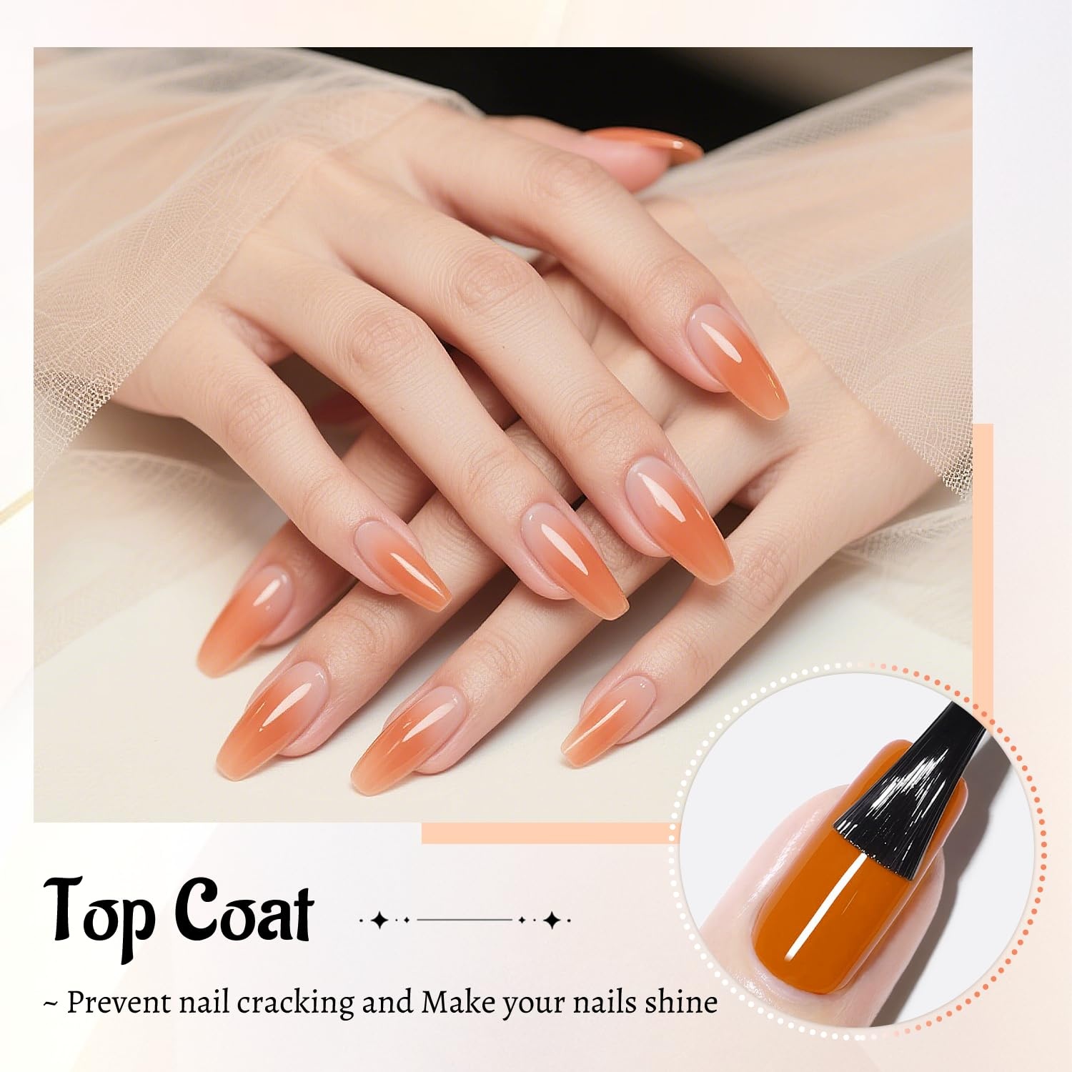 JODSONE 3Pcs 16.5ml Top Coat and Base Coat Set with Gel Nail Remover No Wipe Top Coat Base Need U V Lamp Cured Gel Nail Remover for Quick and Easy Removal At Home(GN011) - view 3