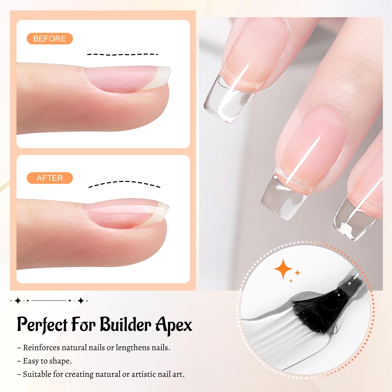 JODSONE 3Pcs 16.5ml Top Coat and Base Coat Set with Gel Nail Remover No Wipe Top Coat Base Need U V Lamp Cured Gel Nail Remover for Quick and Easy Removal At Home(GN011) - view 5