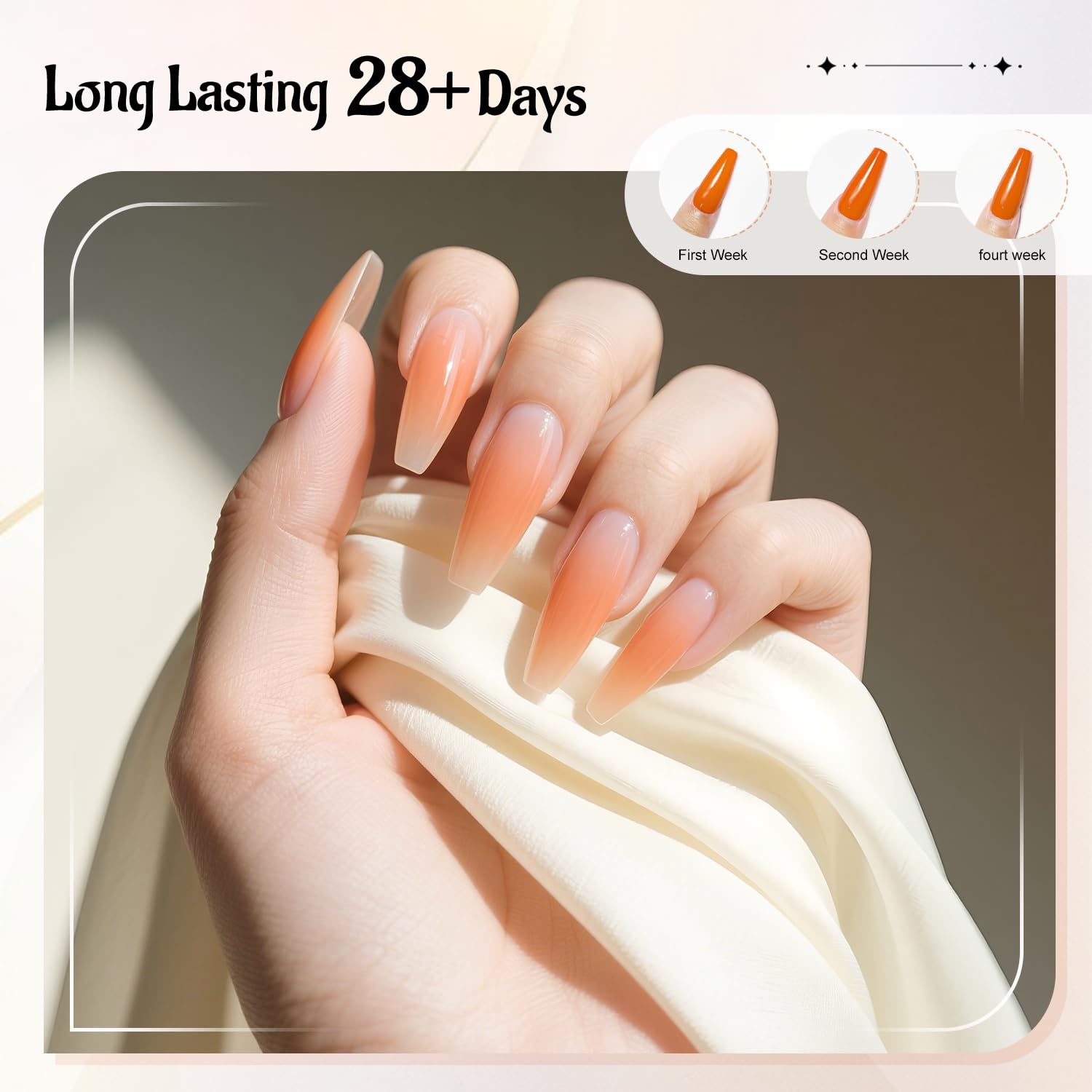 JODSONE 3Pcs 16.5ml Top Coat and Base Coat Set with Gel Nail Remover No Wipe Top Coat Base Need U V Lamp Cured Gel Nail Remover for Quick and Easy Removal At Home(GN011) - view 6