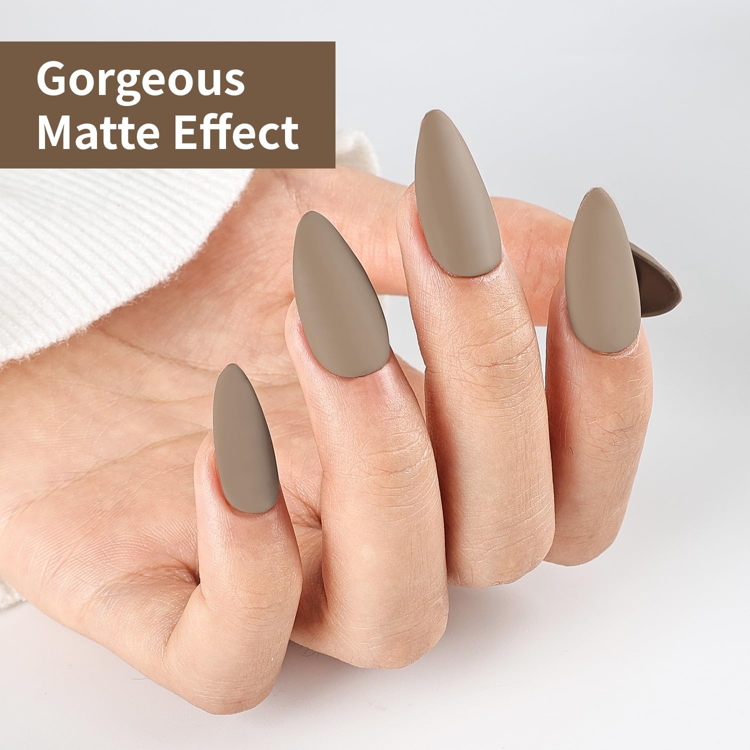 JODSONE 16.5ml Light Brown Soak Off UV LED Gel Polish Professional Nail Art Lacquer for Home Manicure DIY Salon Long Lasting Chip Resistant Nail Color Gift Set for Women - view 4