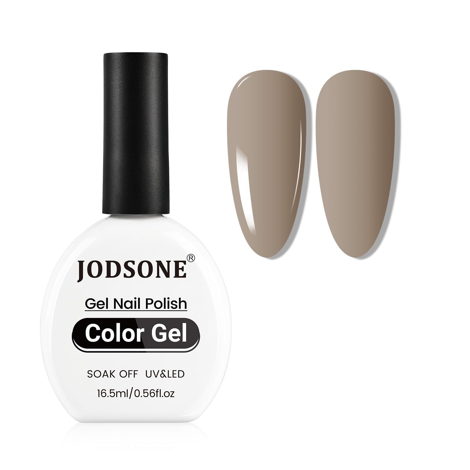 JODSONE 16.5ml Light Brown Soak Off UV LED Gel Polish Professional Nail Art Lacquer for Home Manicure DIY Salon Long Lasting Chip Resistant Nail Color Gift Set for Women - view 7