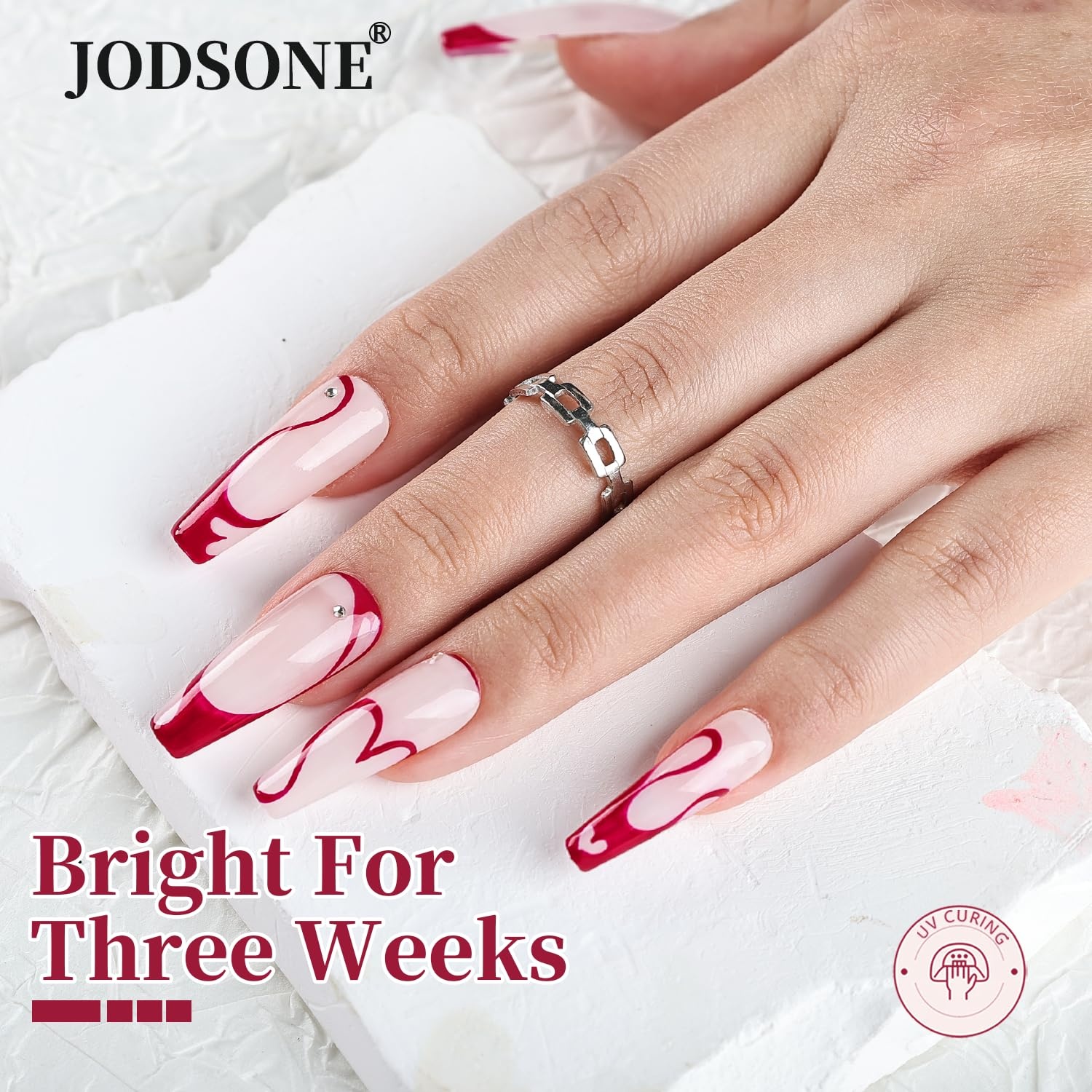 JODSONE 2Pcs Gel Nail Polish Set 10ml Black and White Gel Polish,Soak Off LED U V Nail Gel Manicure All Seasons Gel Polish Nail(LB22) - view 3