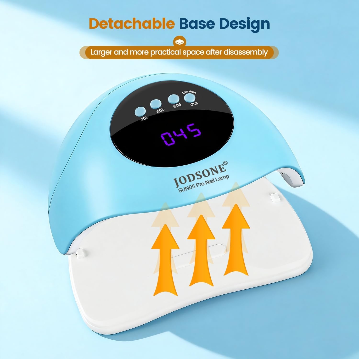JODSONE U V LED Nail Lamp Blue Gel Polish Nail Dryer with Smart Auto Sensor 4 Timing Modes Fast Curing Suitable for Home and Salon(M011) - view 4