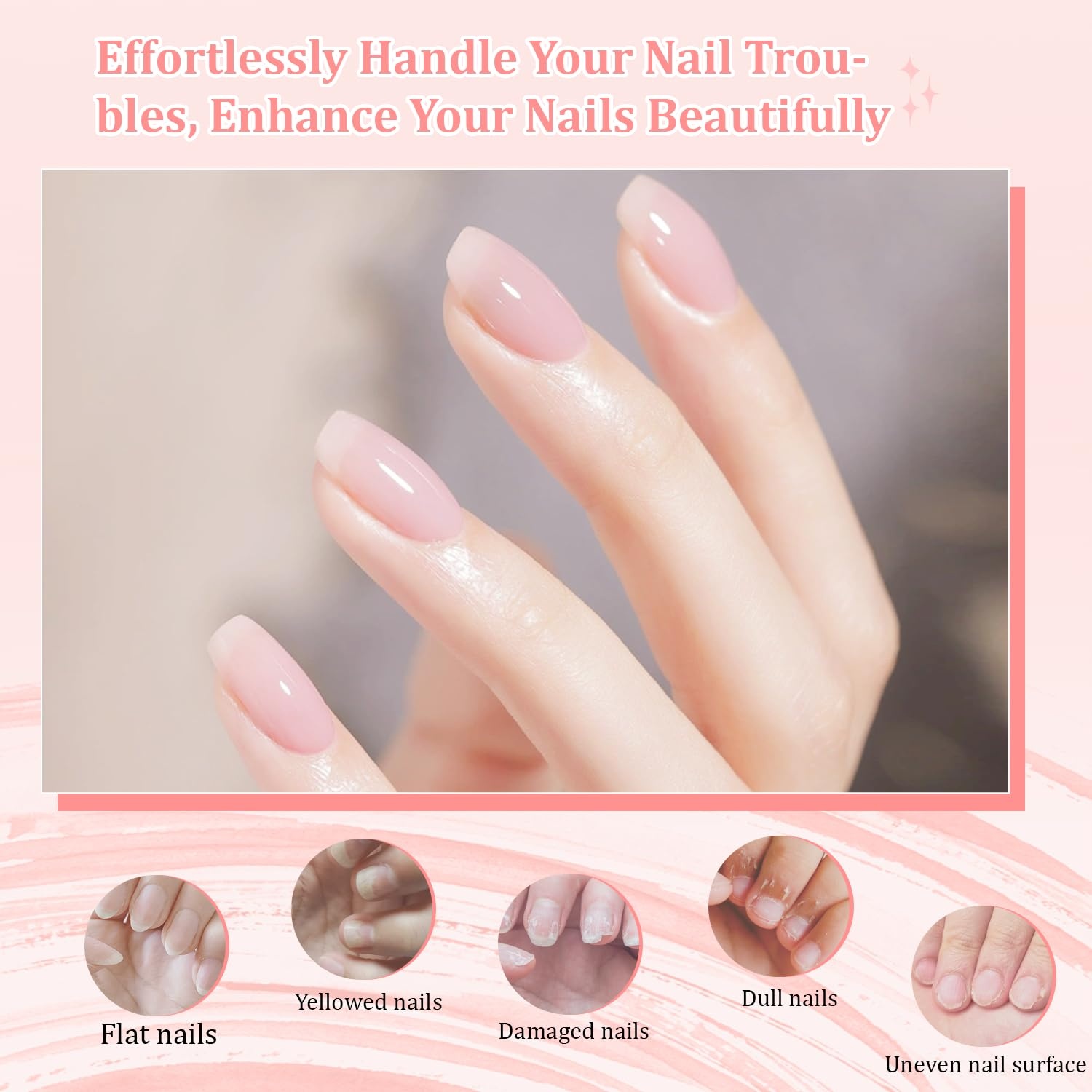 JODSONE 20 Glitter Color Gel Nail Polish Kit 3 Bottles of No Wipe Base Coat Glossy and Matte Top Coat Gel Polish Set High Shine Gorgeous(10COLOR-Builder Gel-GJ) - view 2